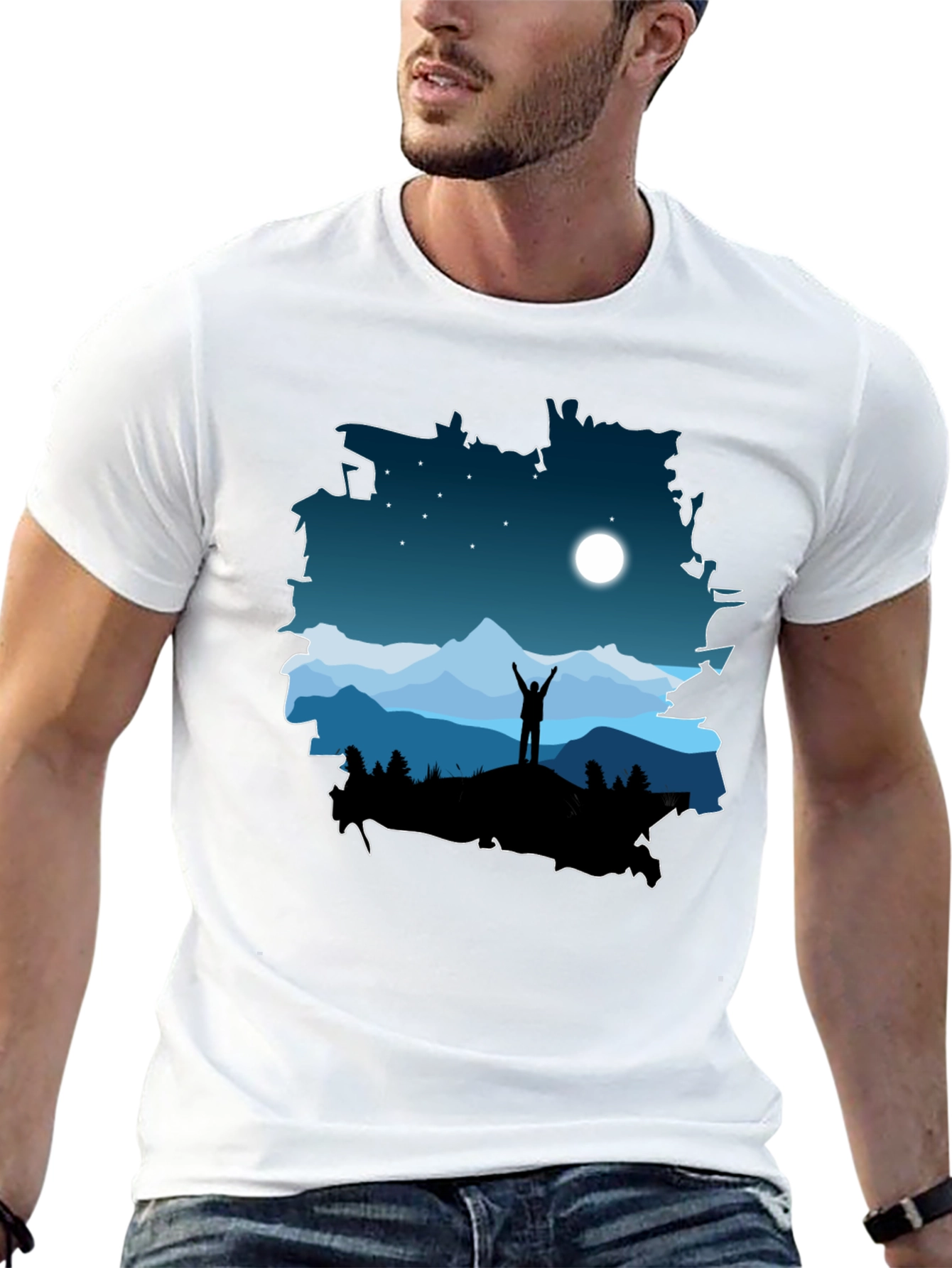 Mountain Night Sky T-Shirt