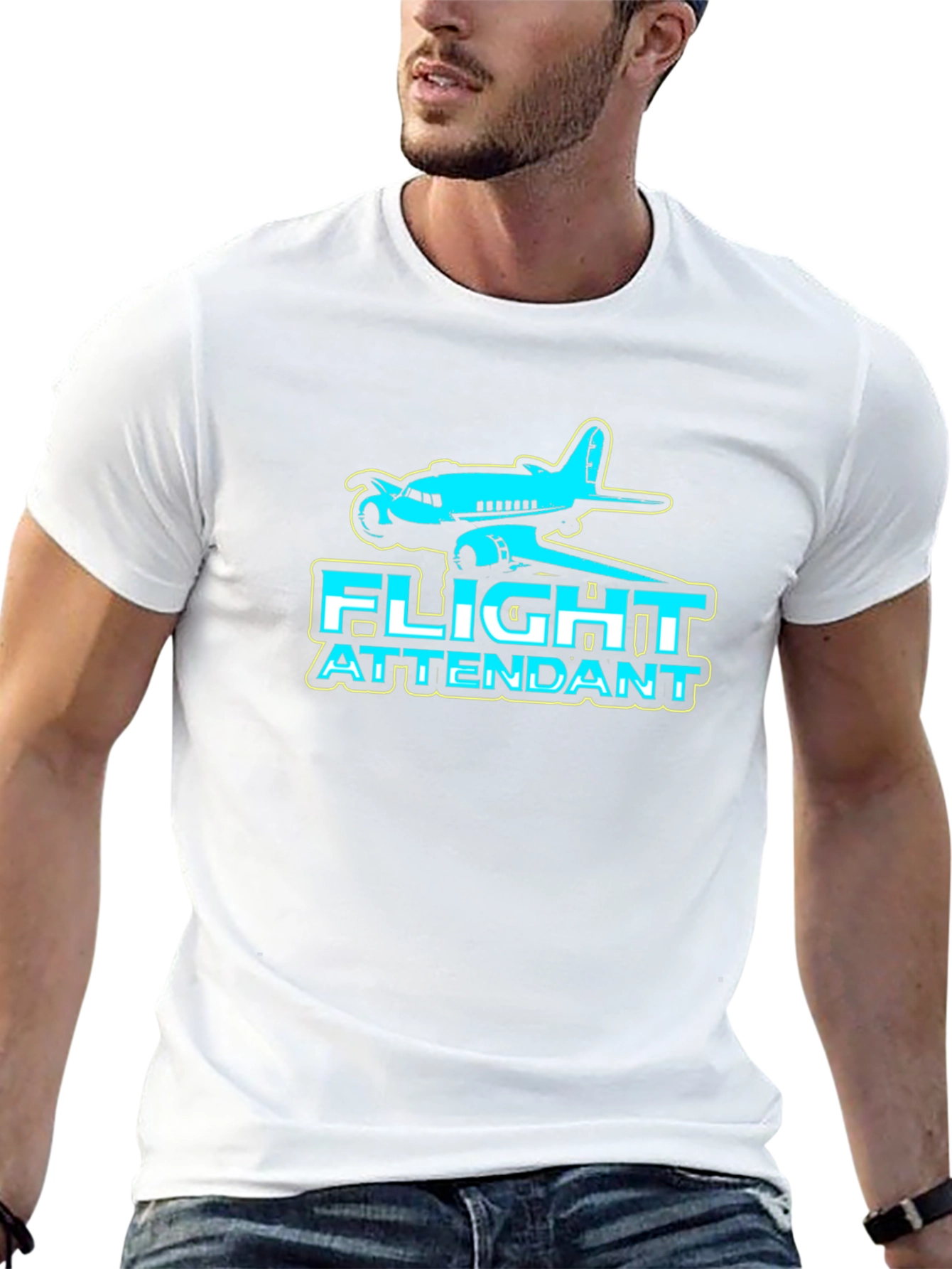 Flight Attendant T-Shirt - Airplane Design