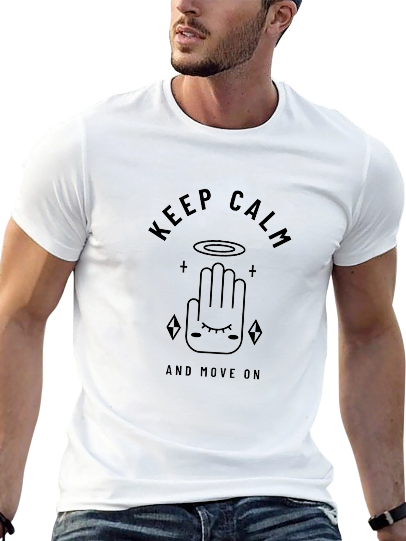 Keep Calm and Move On Graphic T-Shirt
