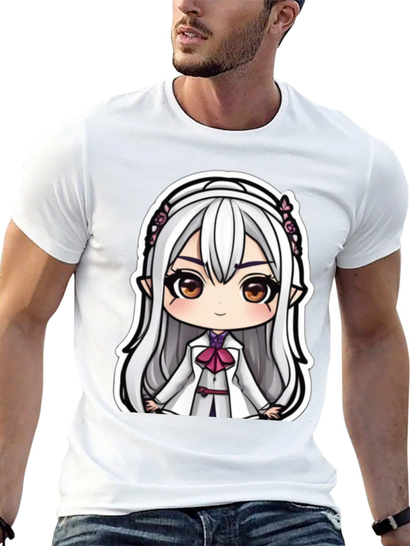 Anime Girl Graphic Tee - Cute Cartoon Character T-Shirt