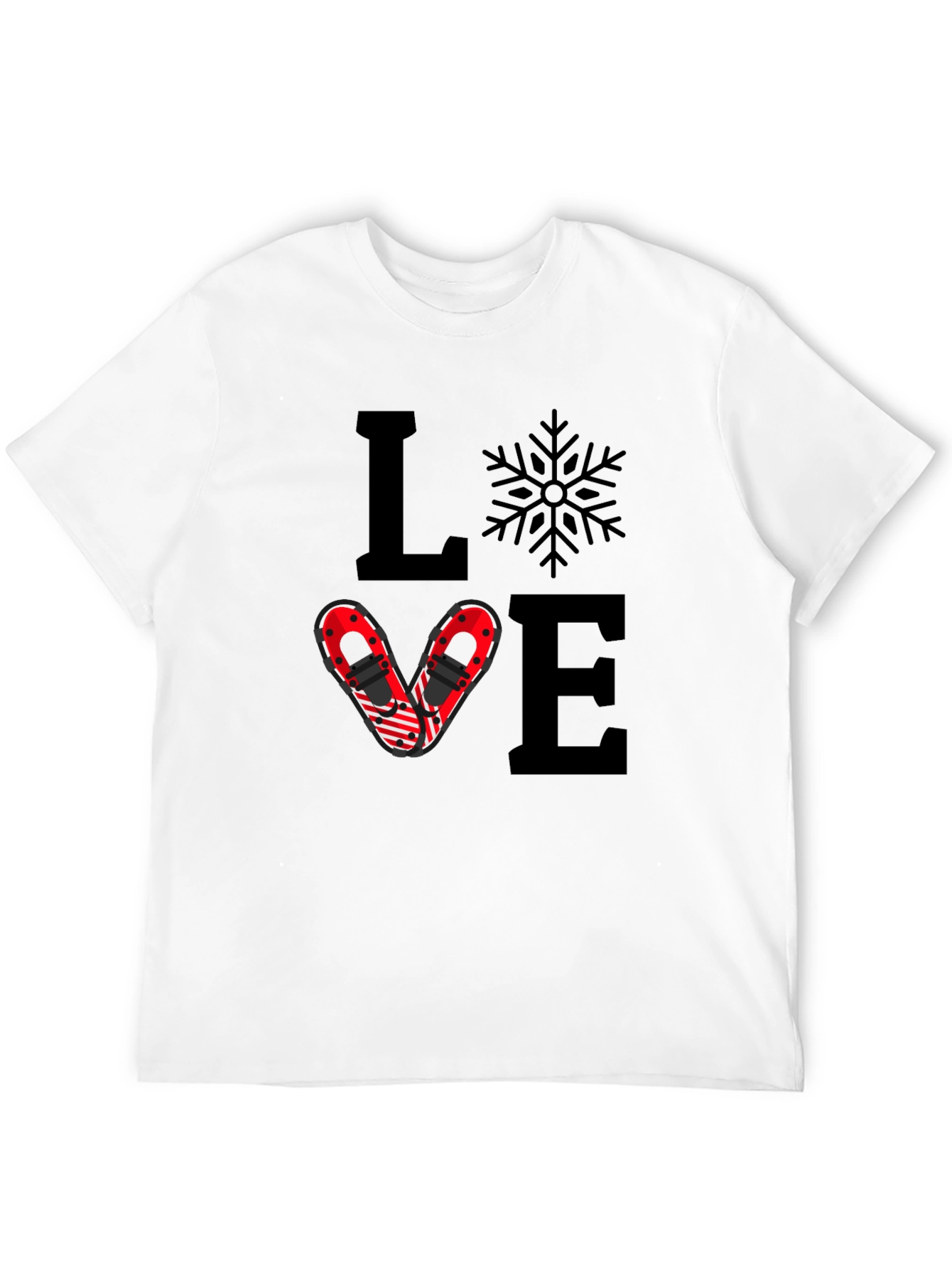 Love Snowshoeing Graphic Tee - Black