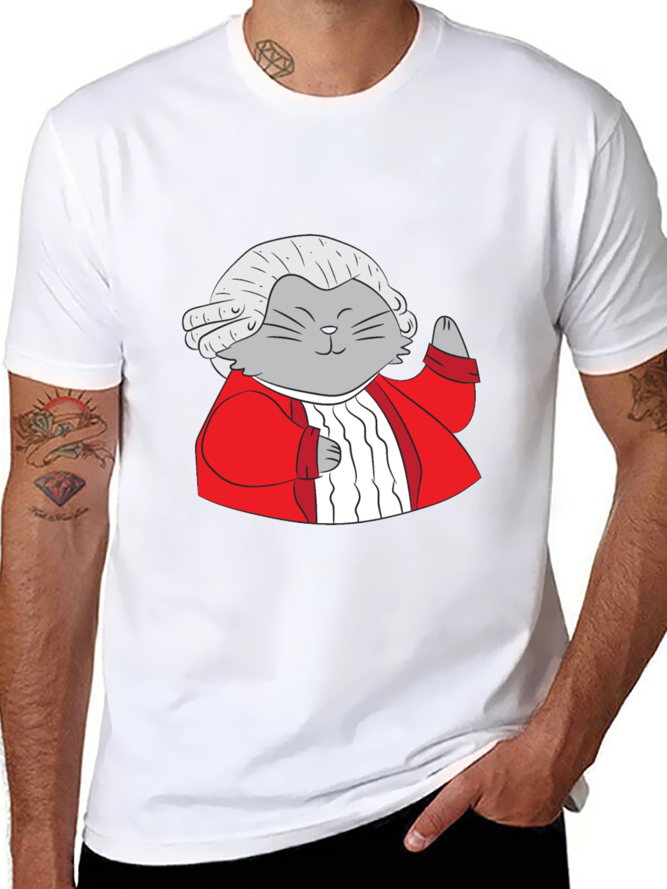 Mozart Cat T-Shirt - Unique Graphic Tee