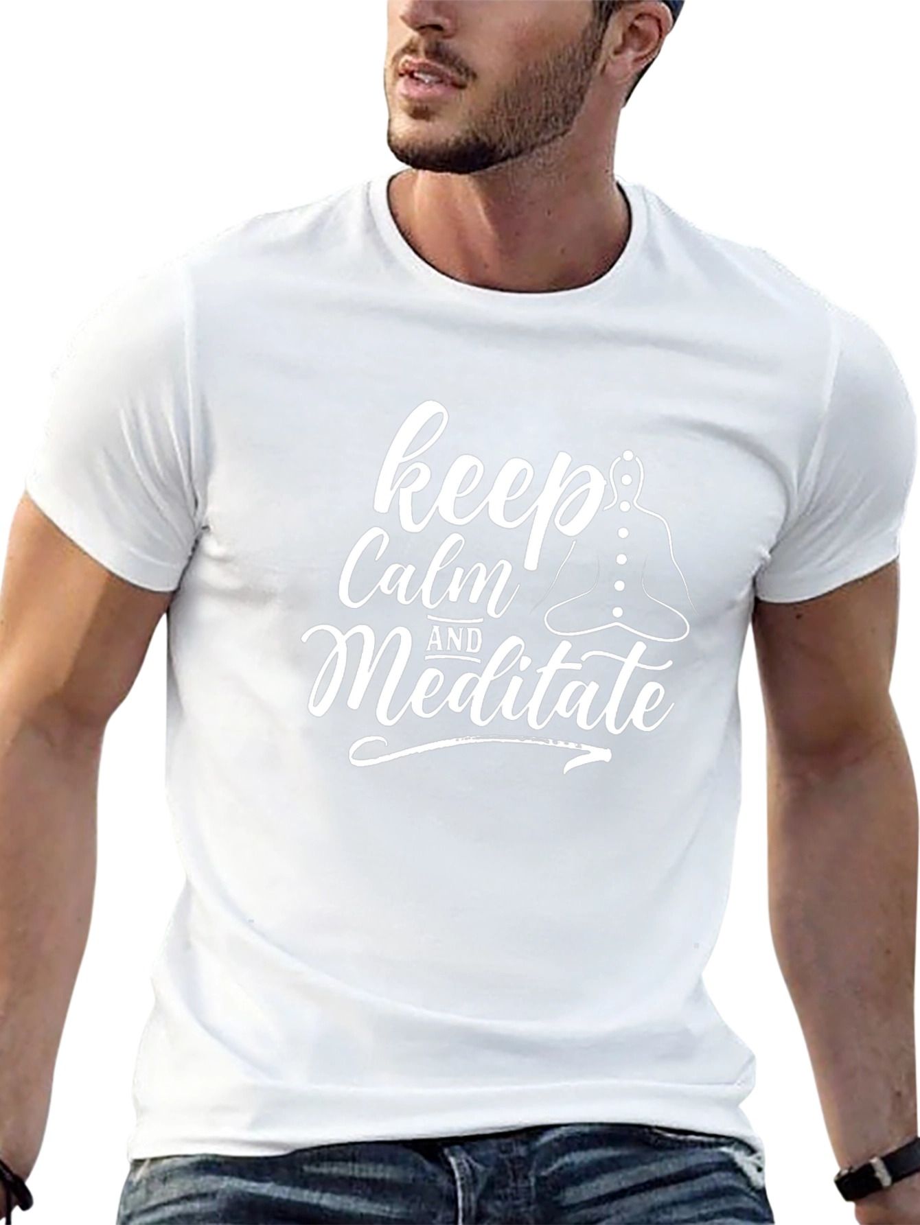 Keep Calm and Meditate Black T-Shirt