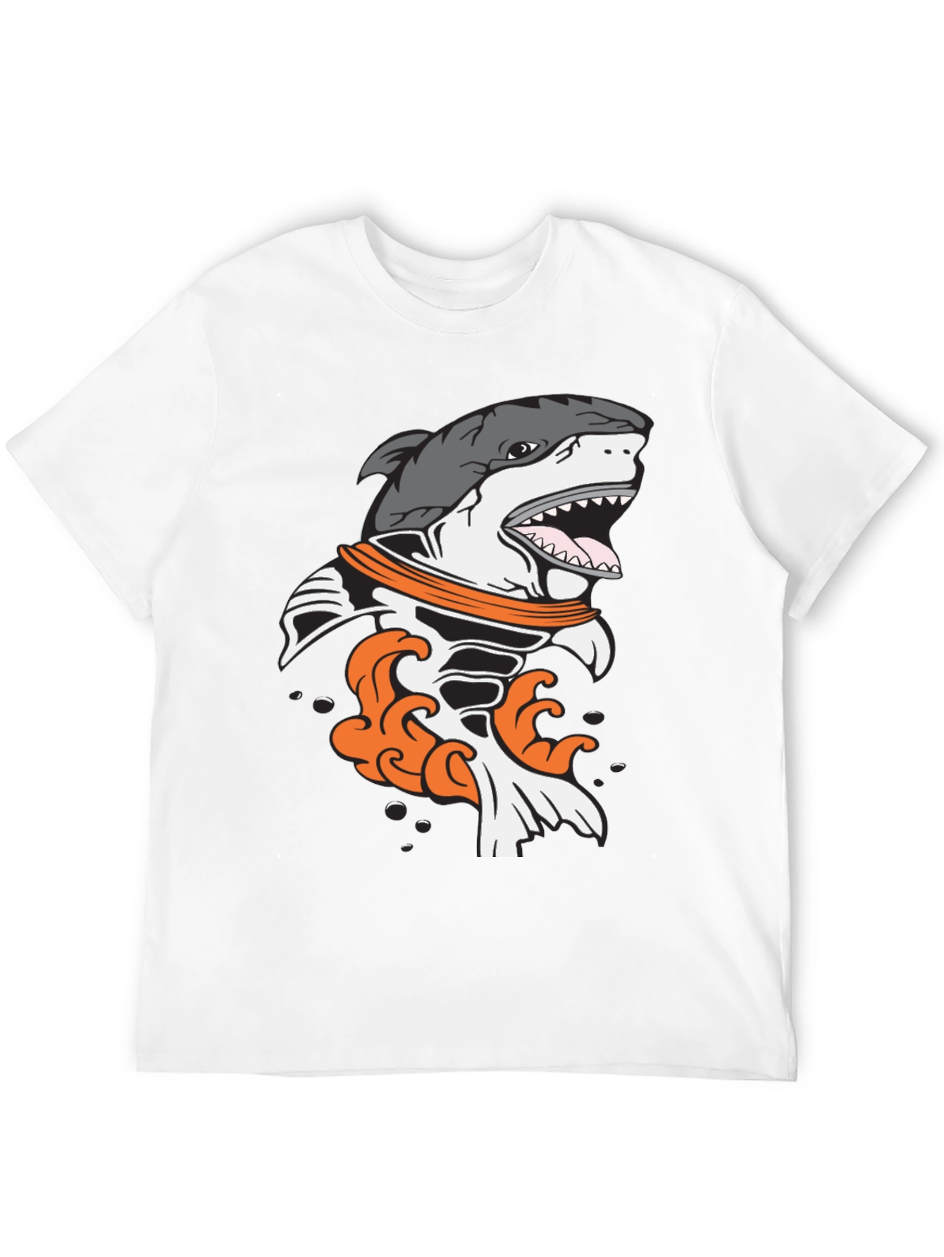 Shark Astronaut Black Graphic Tee