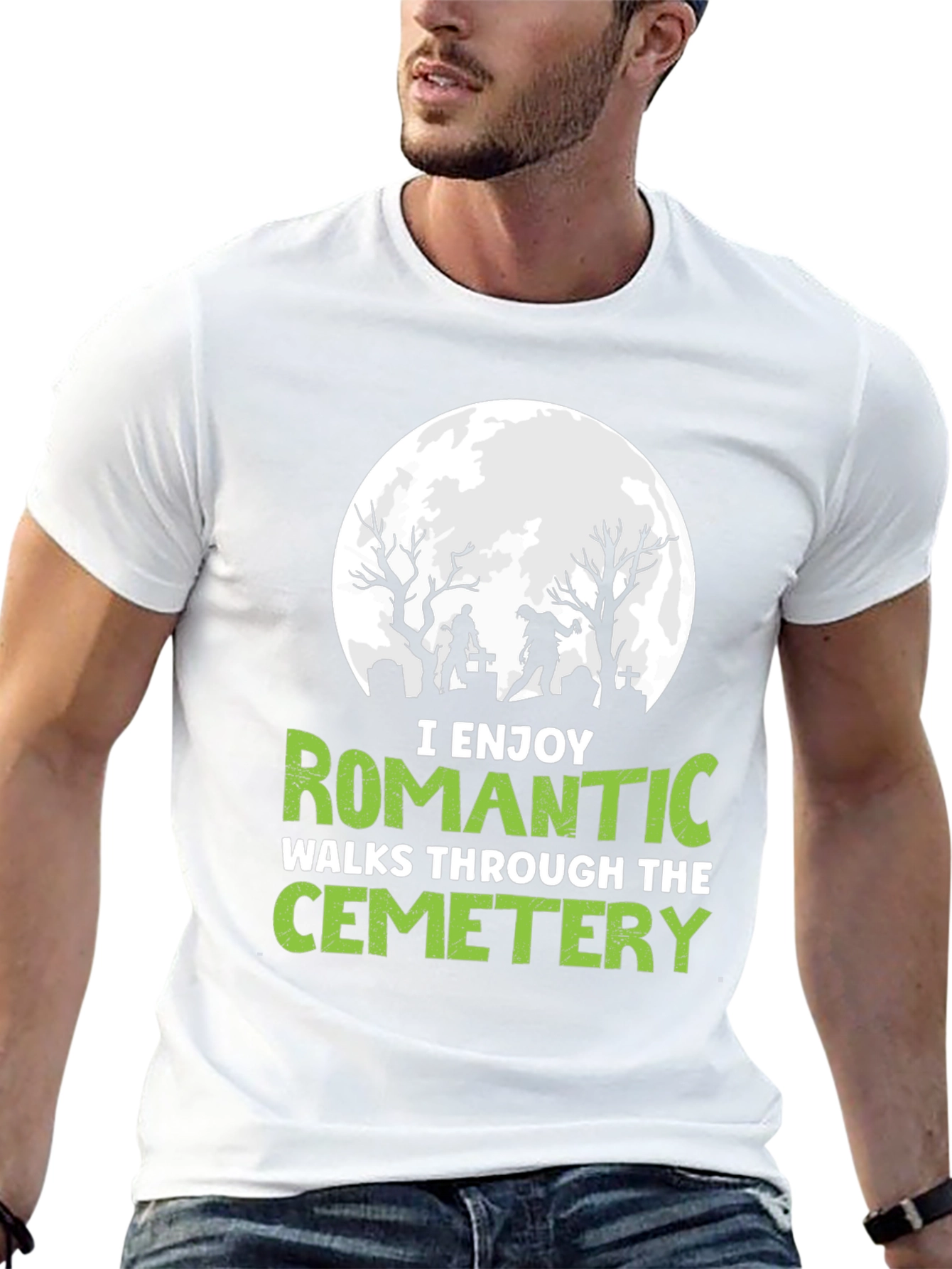 Romantic Cemetery Walks Graphic T-Shirt