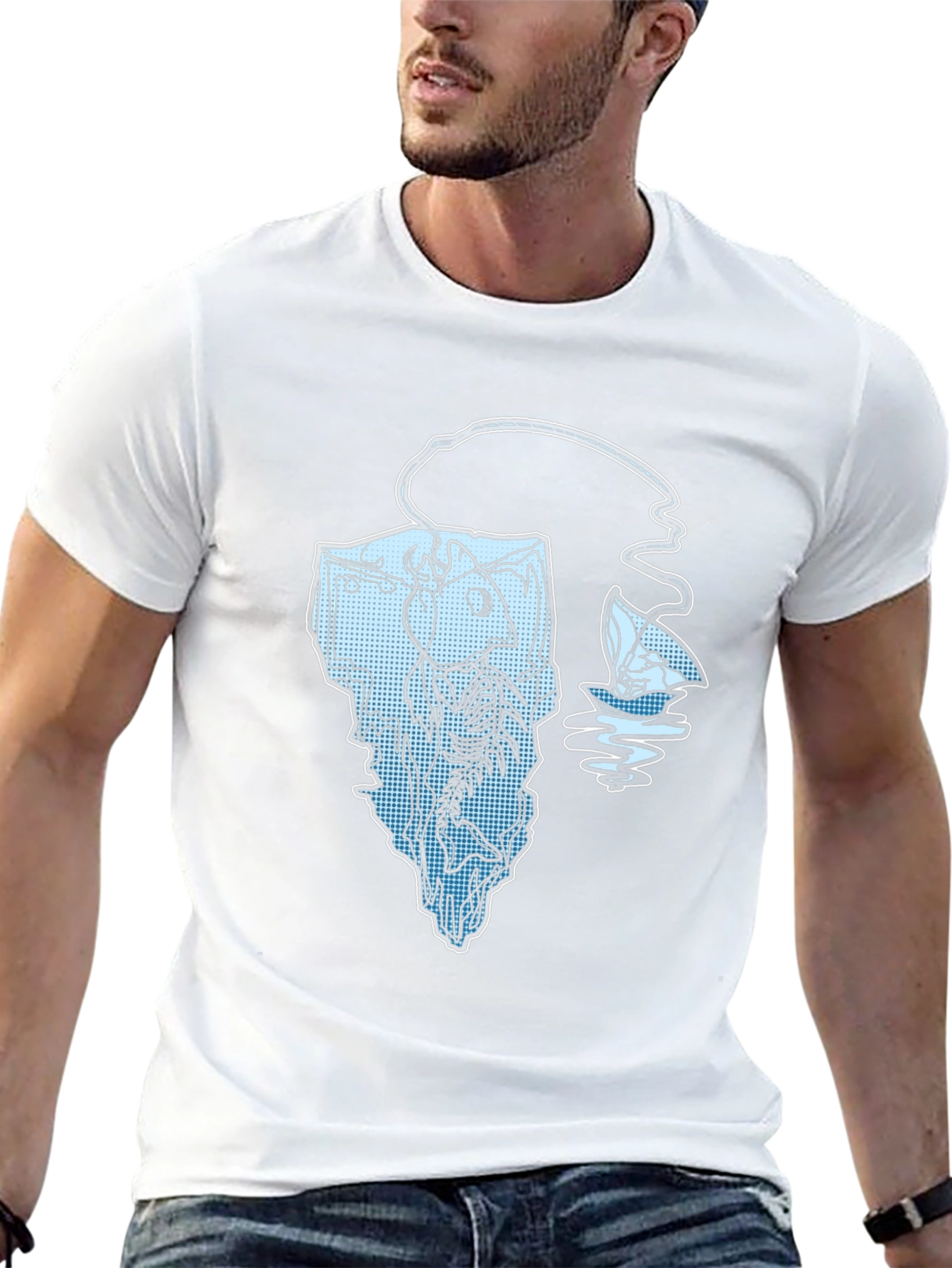 Cool Fishing Iceberg Graphic Tee