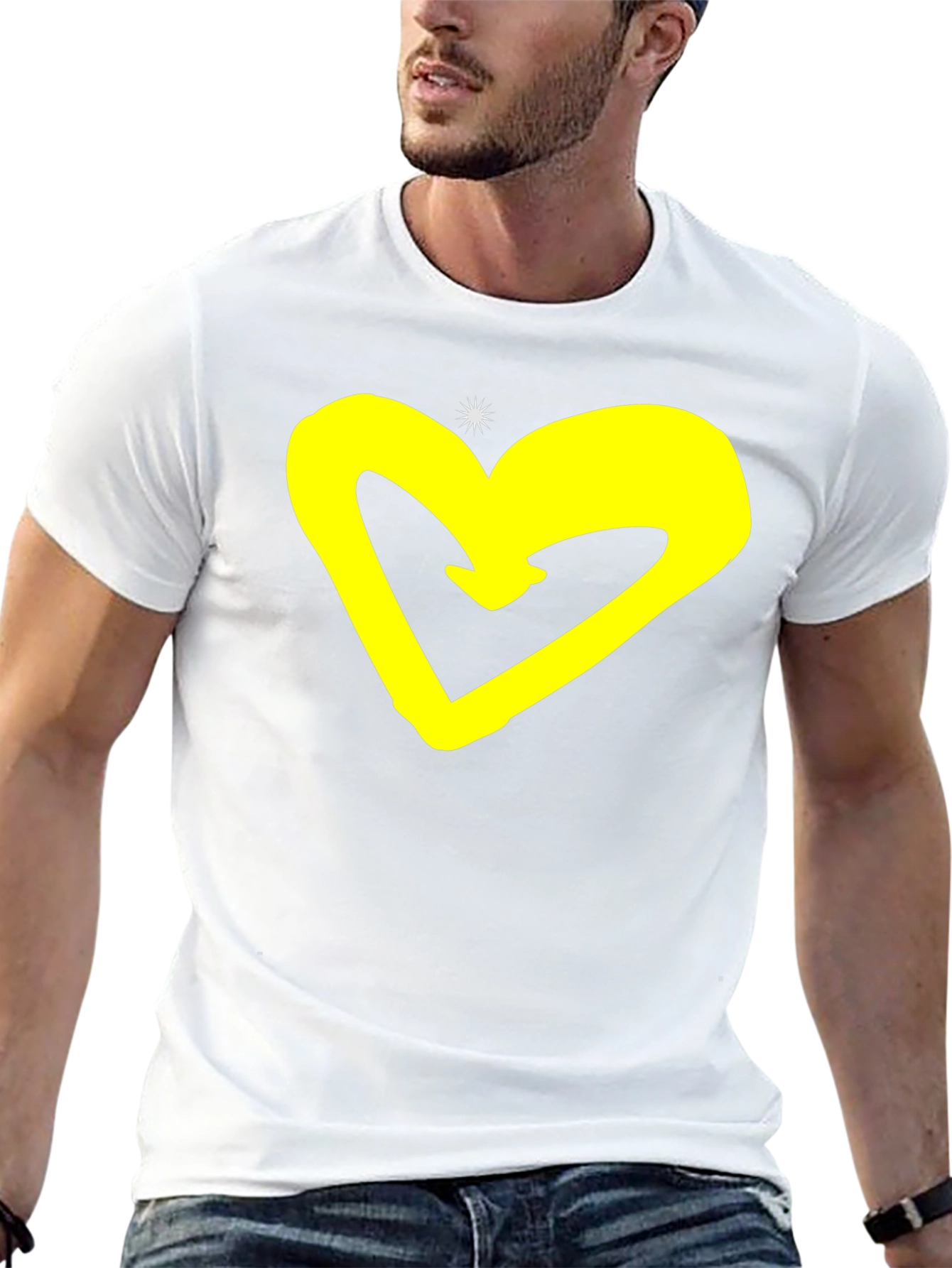 Heart Graphic Black T-Shirt