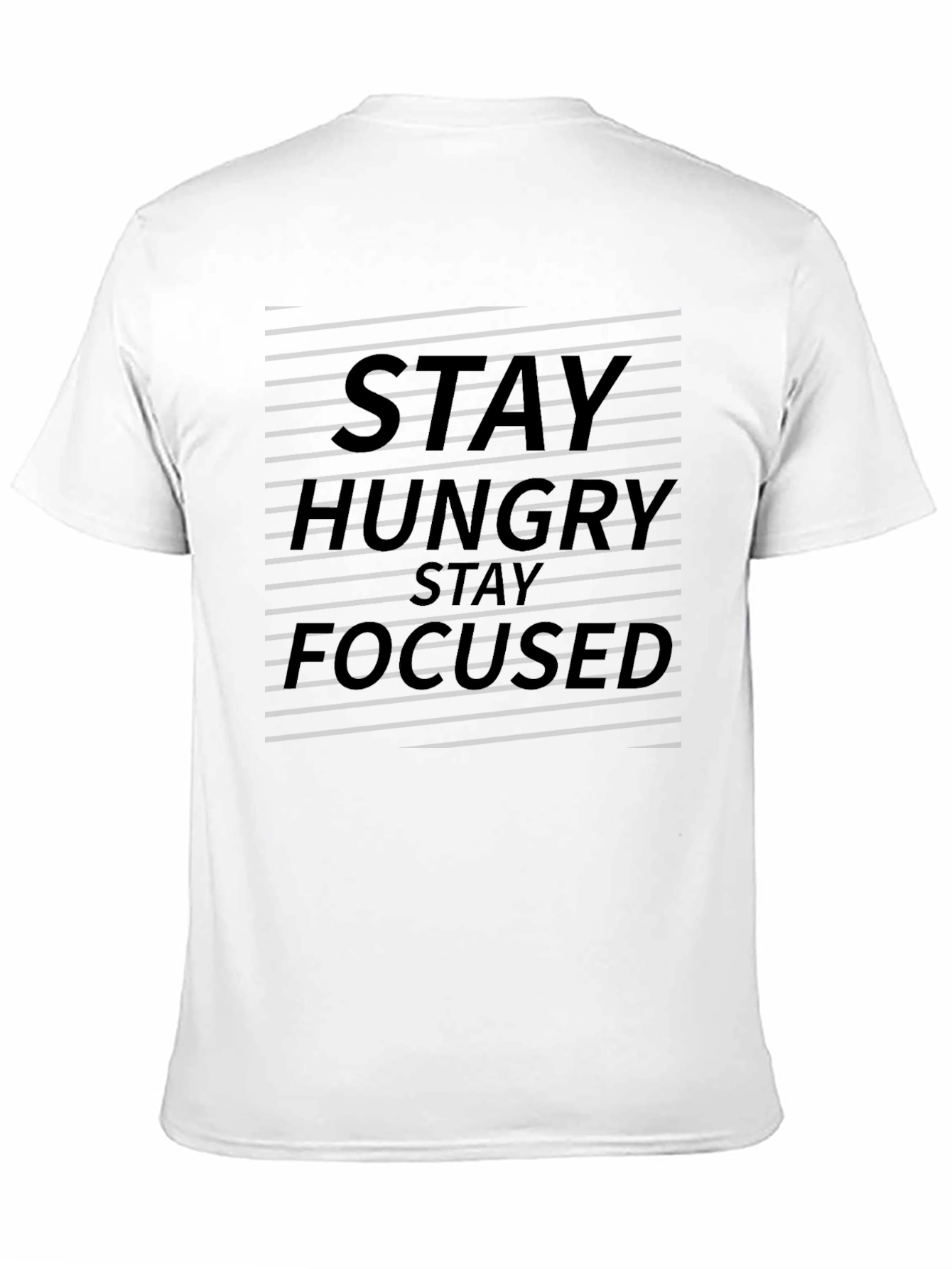Stay Hungry Black Graphic T-Shirt