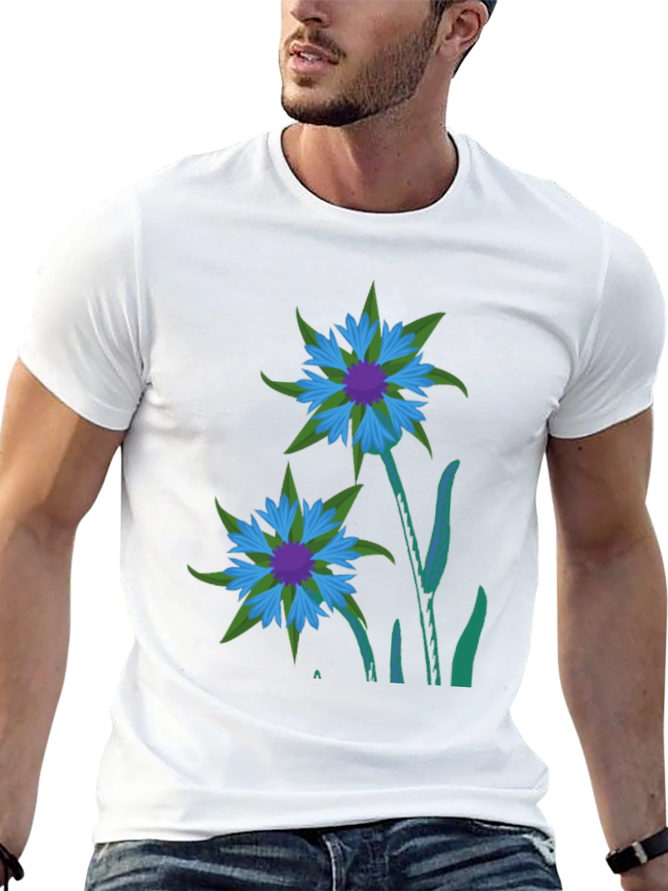 Floral Graphic T-Shirt - Black