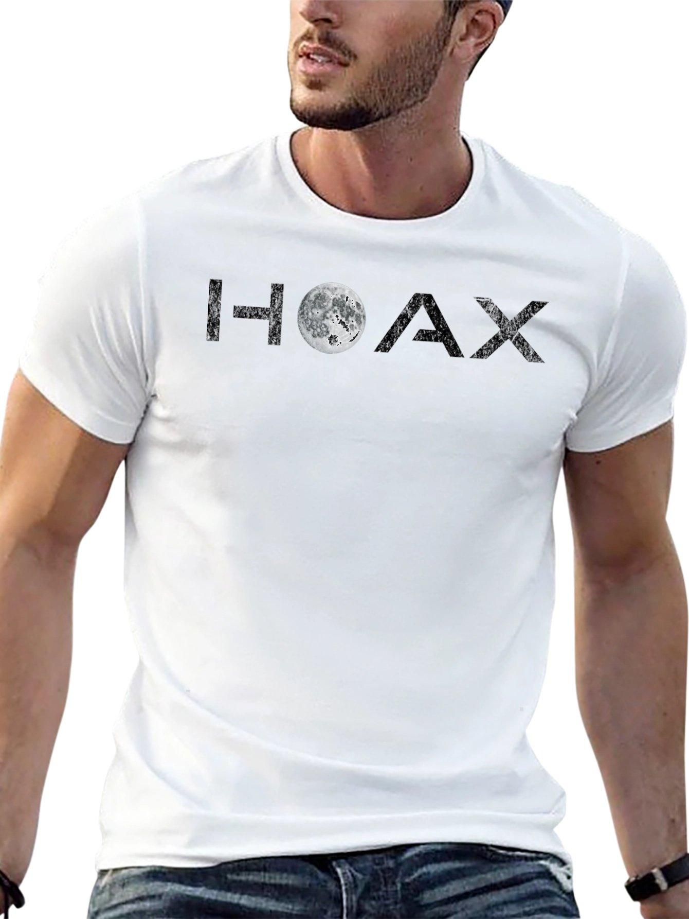 Moon Hoax Graphic T-Shirt - Conspiracy Theory Tee