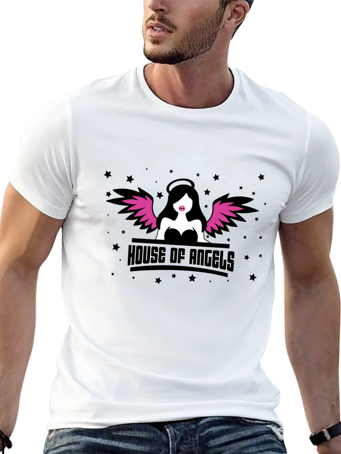 House of Angels Graphic T-Shirt - Black