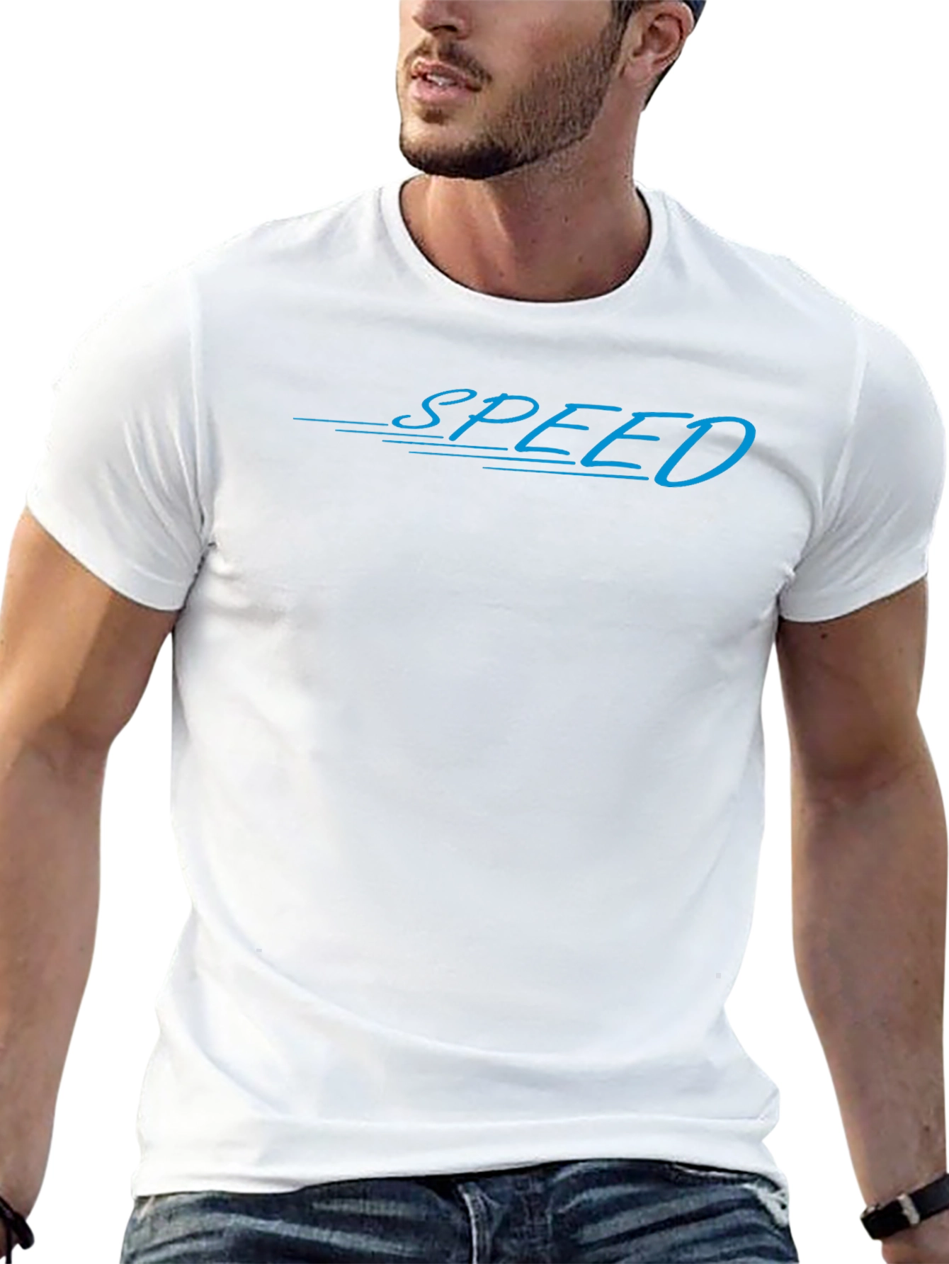 Speed Graphic Tee - Stylish Black Cotton Shirt