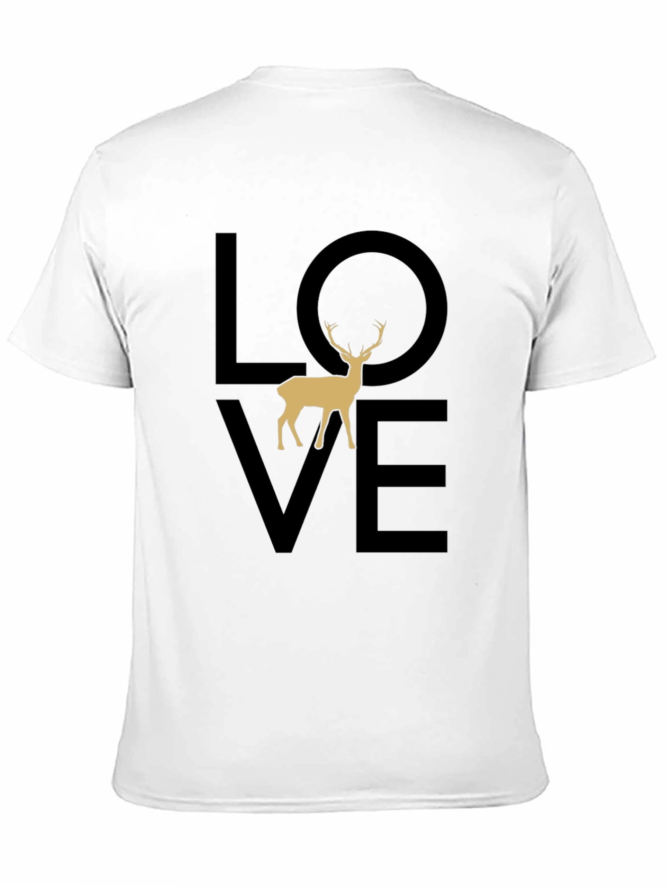 Love Deer Graphic T-Shirt - Mens Black Tee