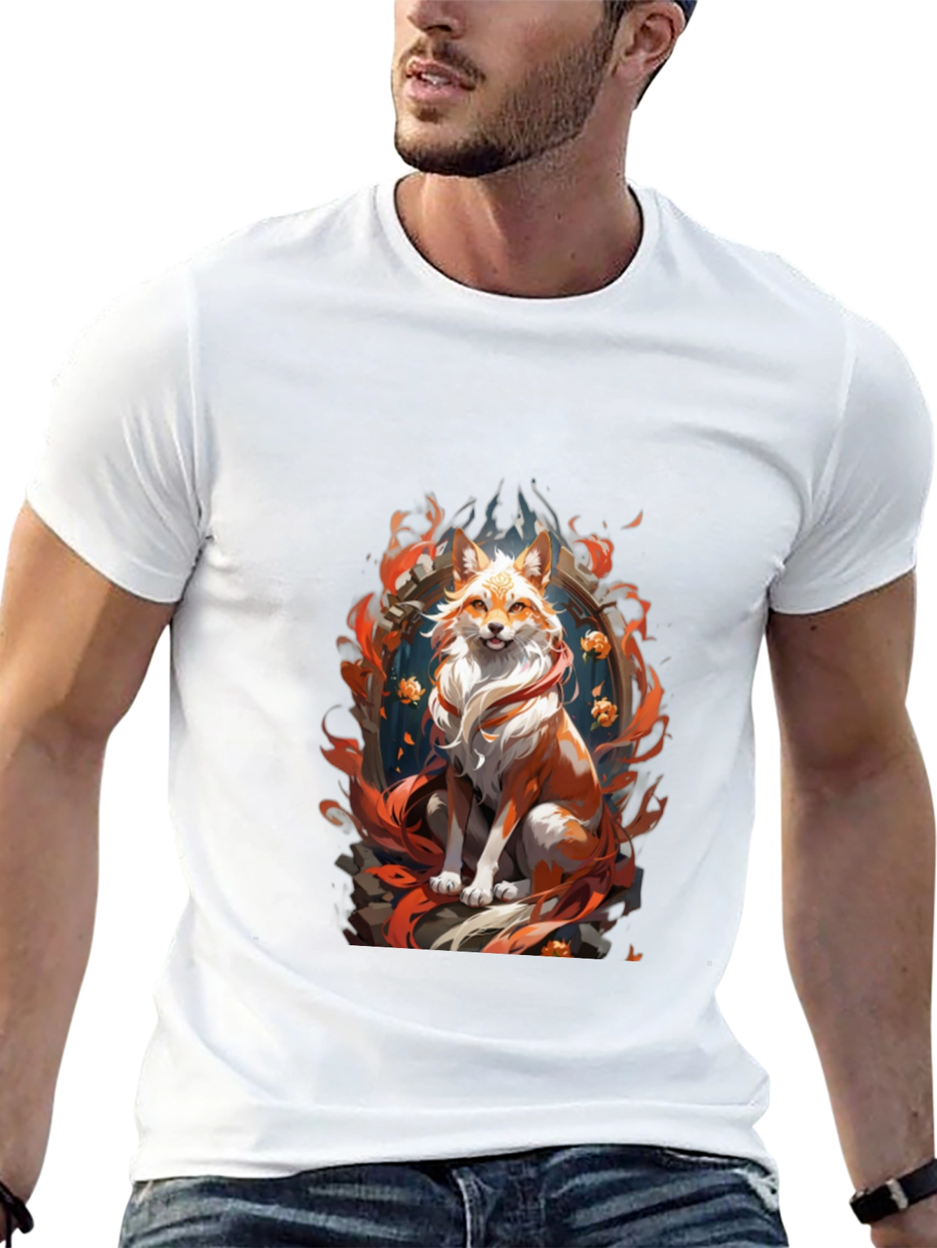 Fox Spirit Graphic Tee - Mens Black T-Shirt