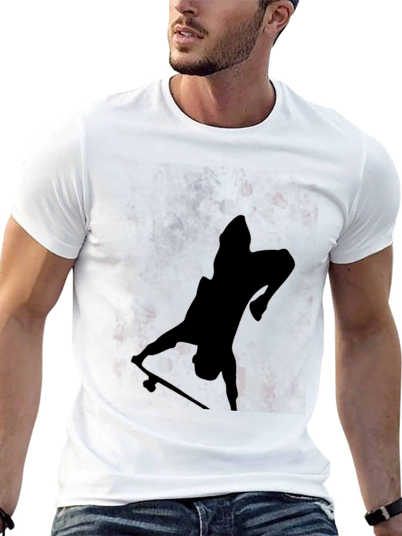Skateboarder Silhouette Graphic Tee