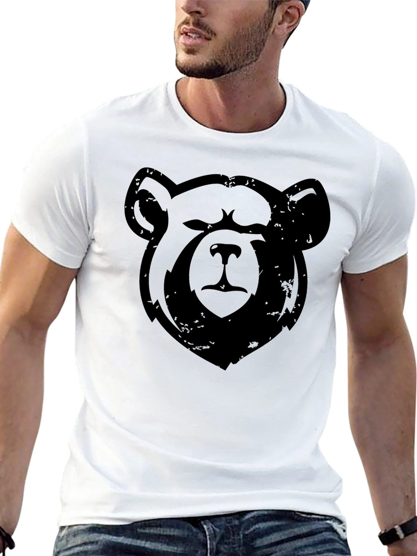 Black Bear Graphic Tee - Mens Crew Neck