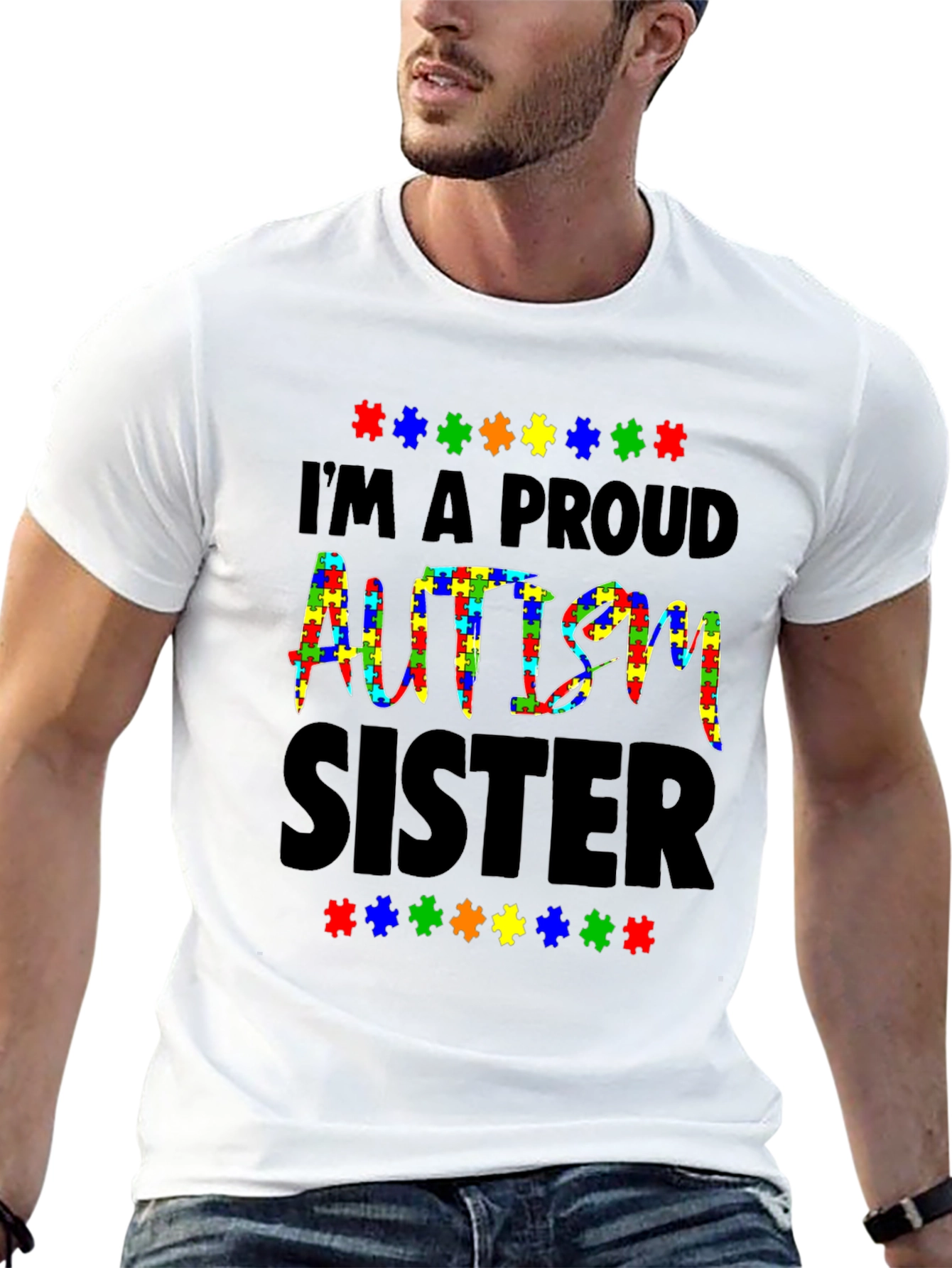 Proud Autism Sister T-Shirt Awareness Tee