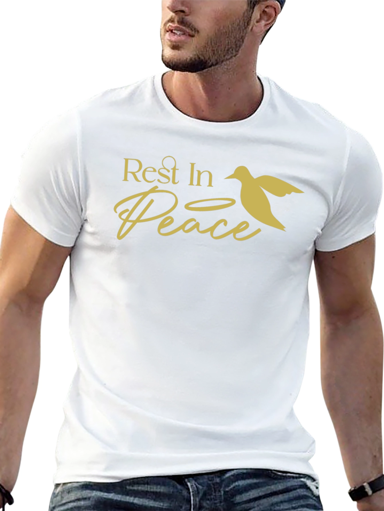 Rest in Peace Dove Graphic T-Shirt - Black