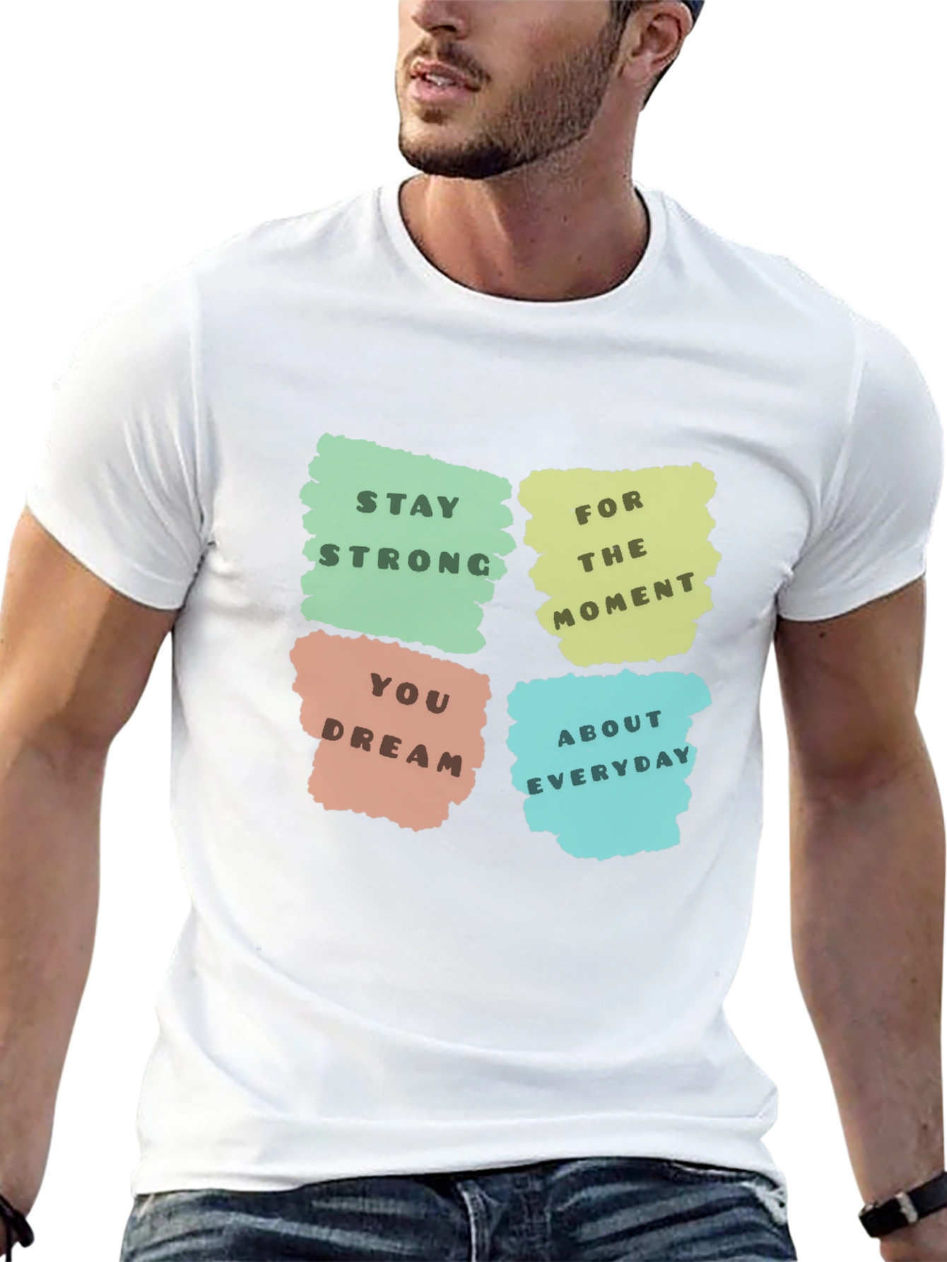 Motivational Graphic Print Black T-Shirt