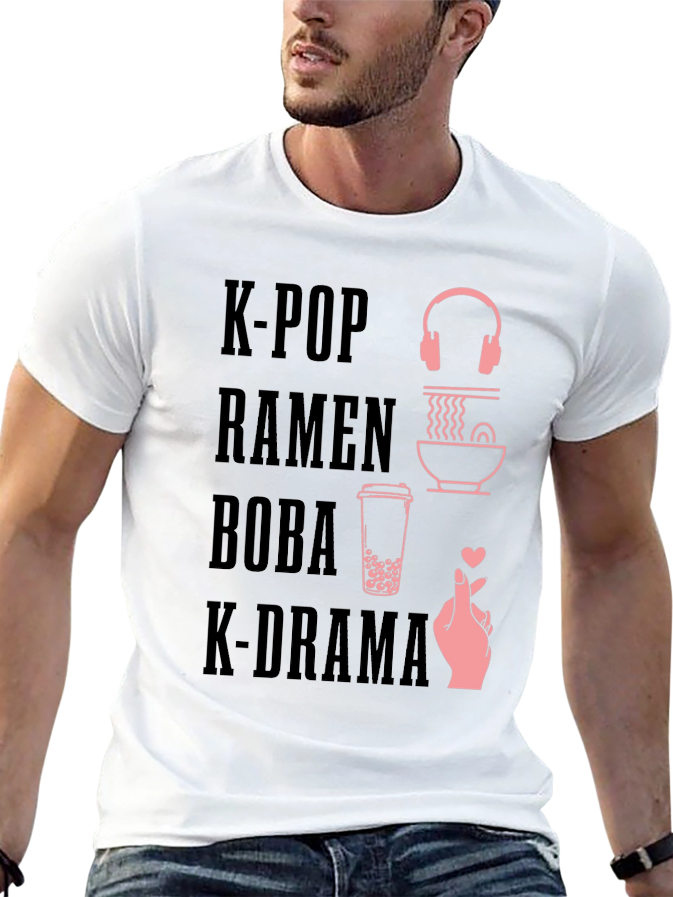 K-Pop Ramen Boba K-Drama Graphic T-Shirt