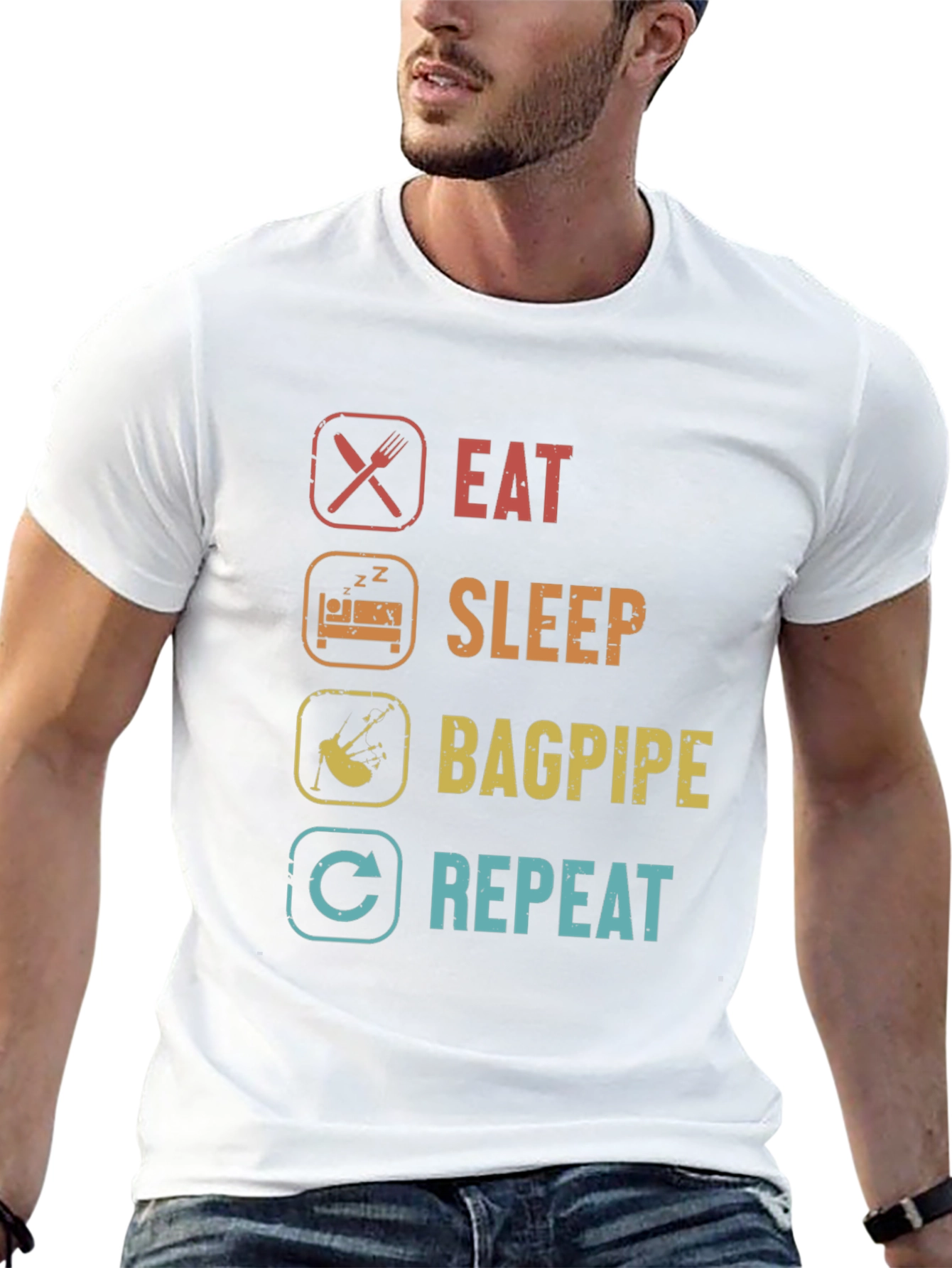 Eat Sleep Bagpipe Repeat T-Shirt