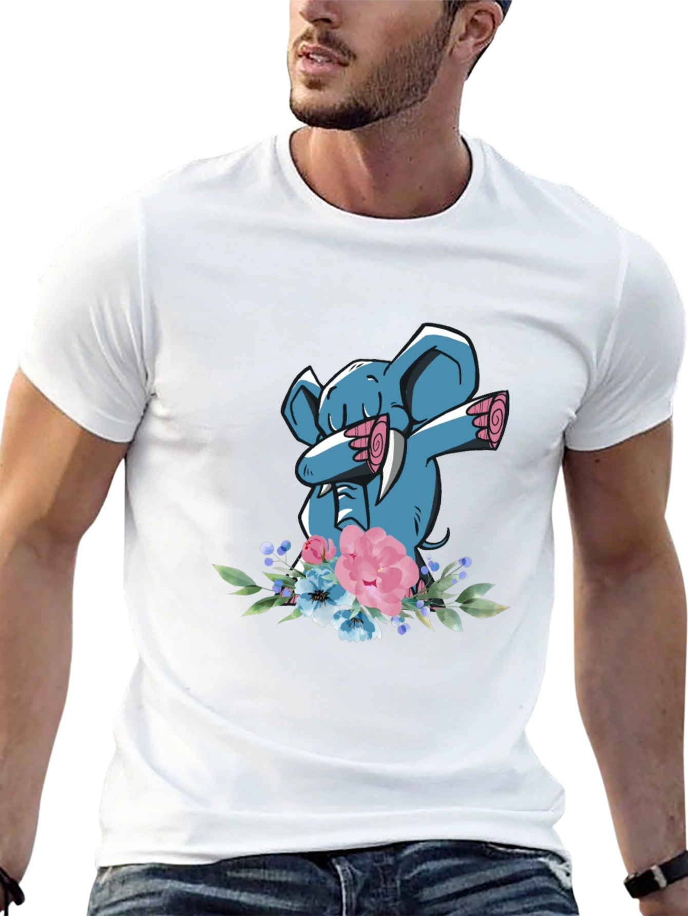 Elephant Dab Flower T-Shirt