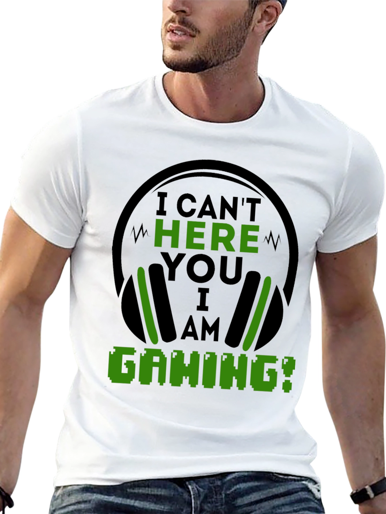I Cant Hear You I Am Gaming Black T-Shirt