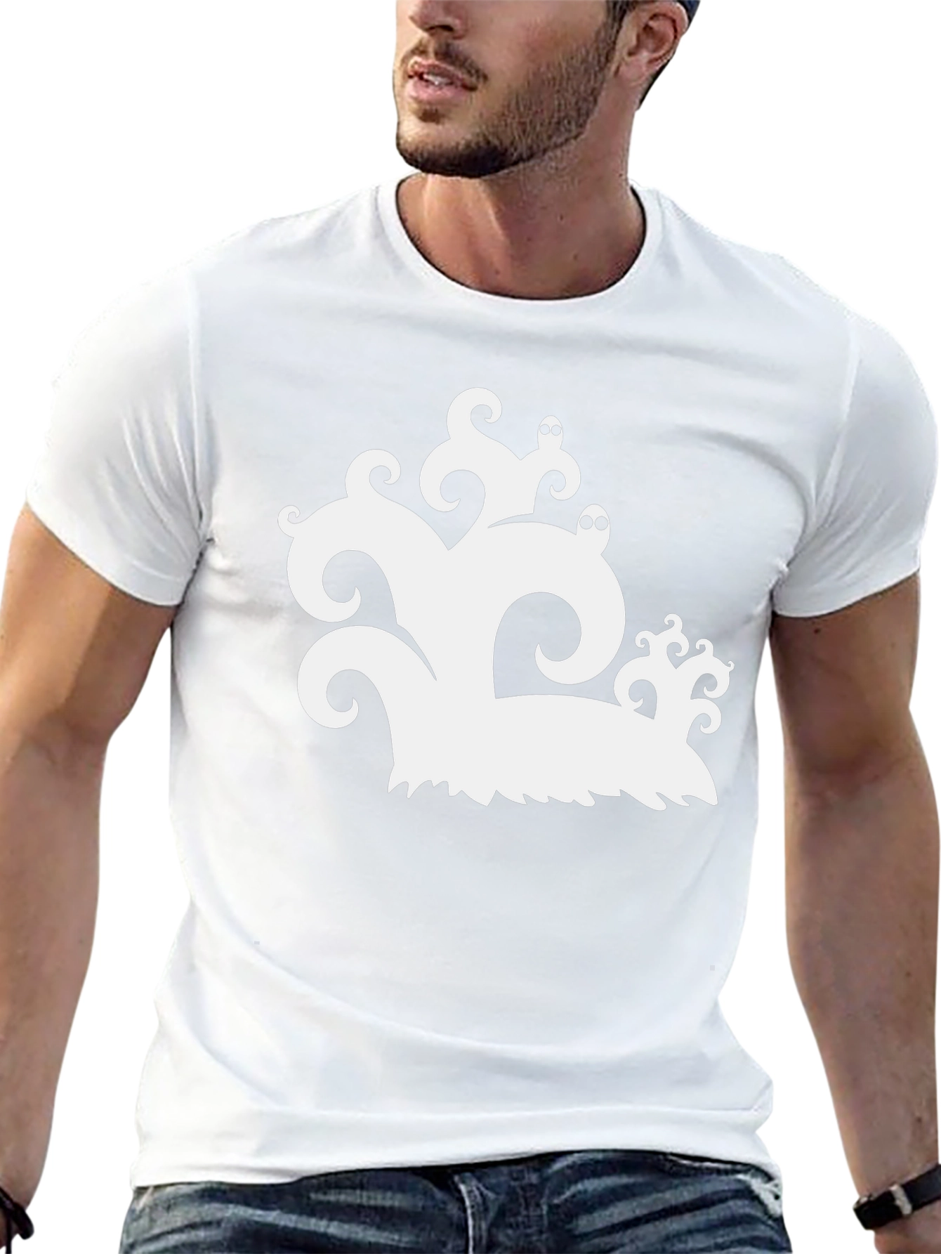 Ghostly Halloween T-Shirt - Black Cotton Tee