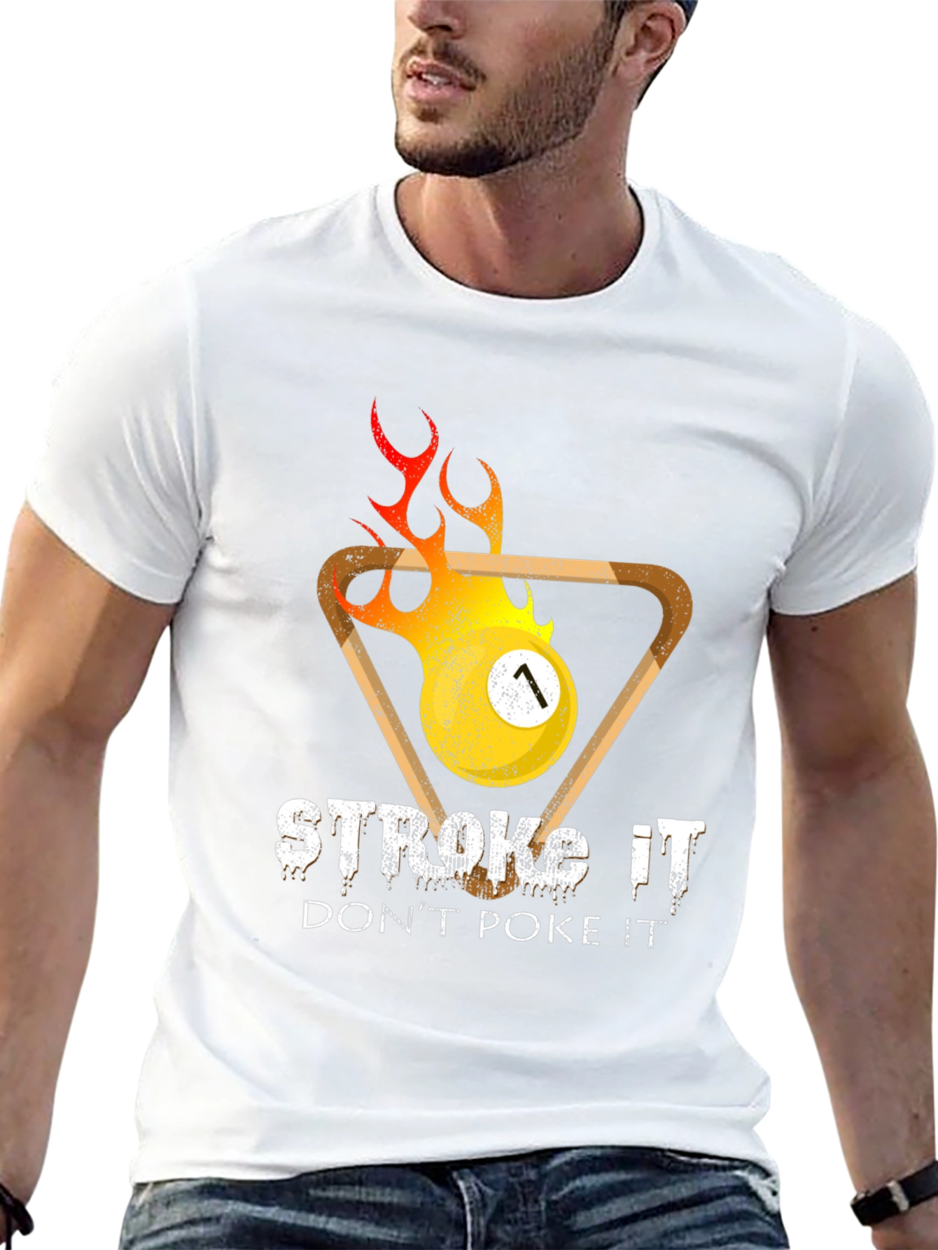 Stroke It Pool T-Shirt - Funny Billiards Graphic Tee