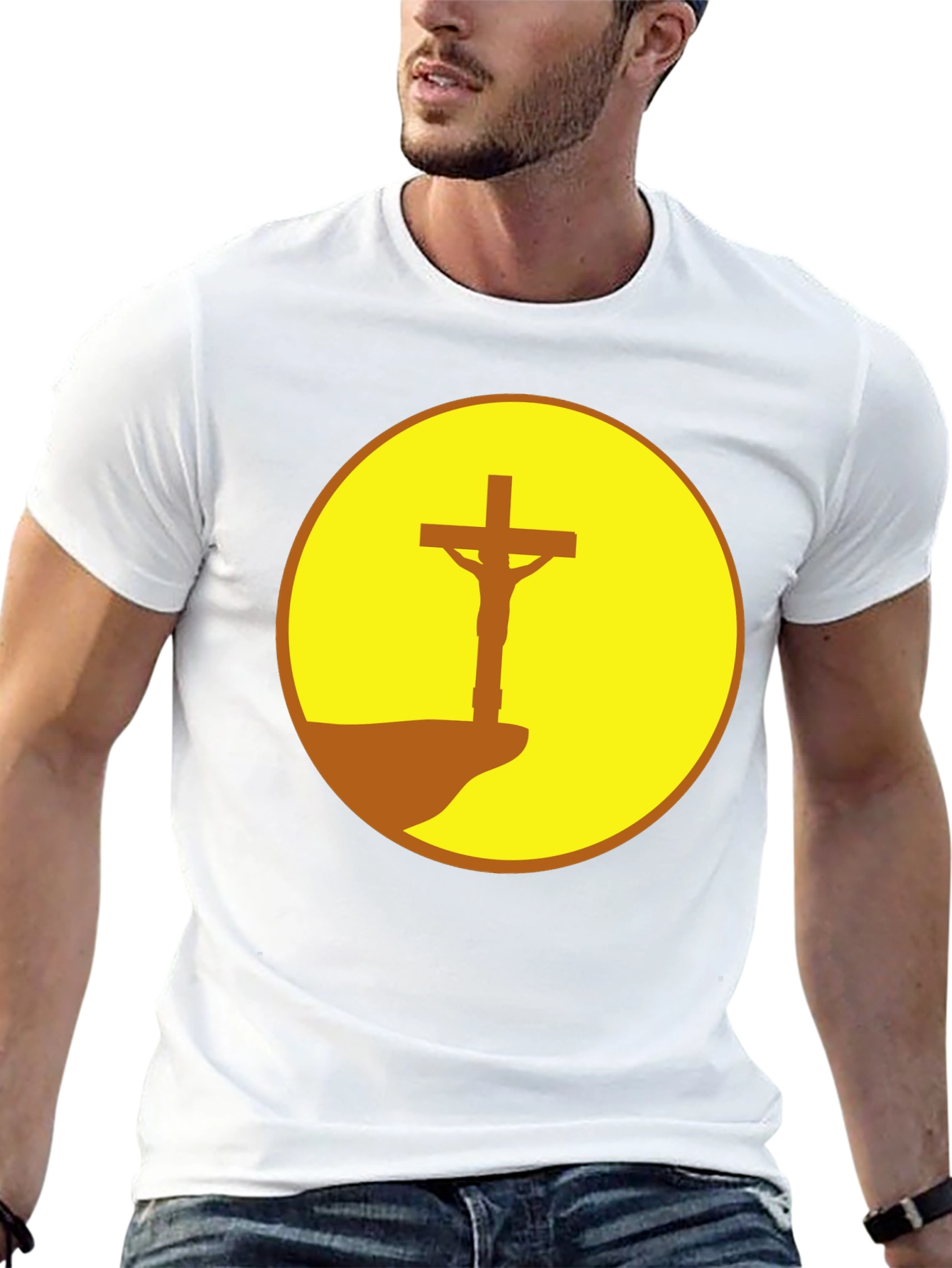 Crucifix Graphic Tee - Stylish Christian Apparel