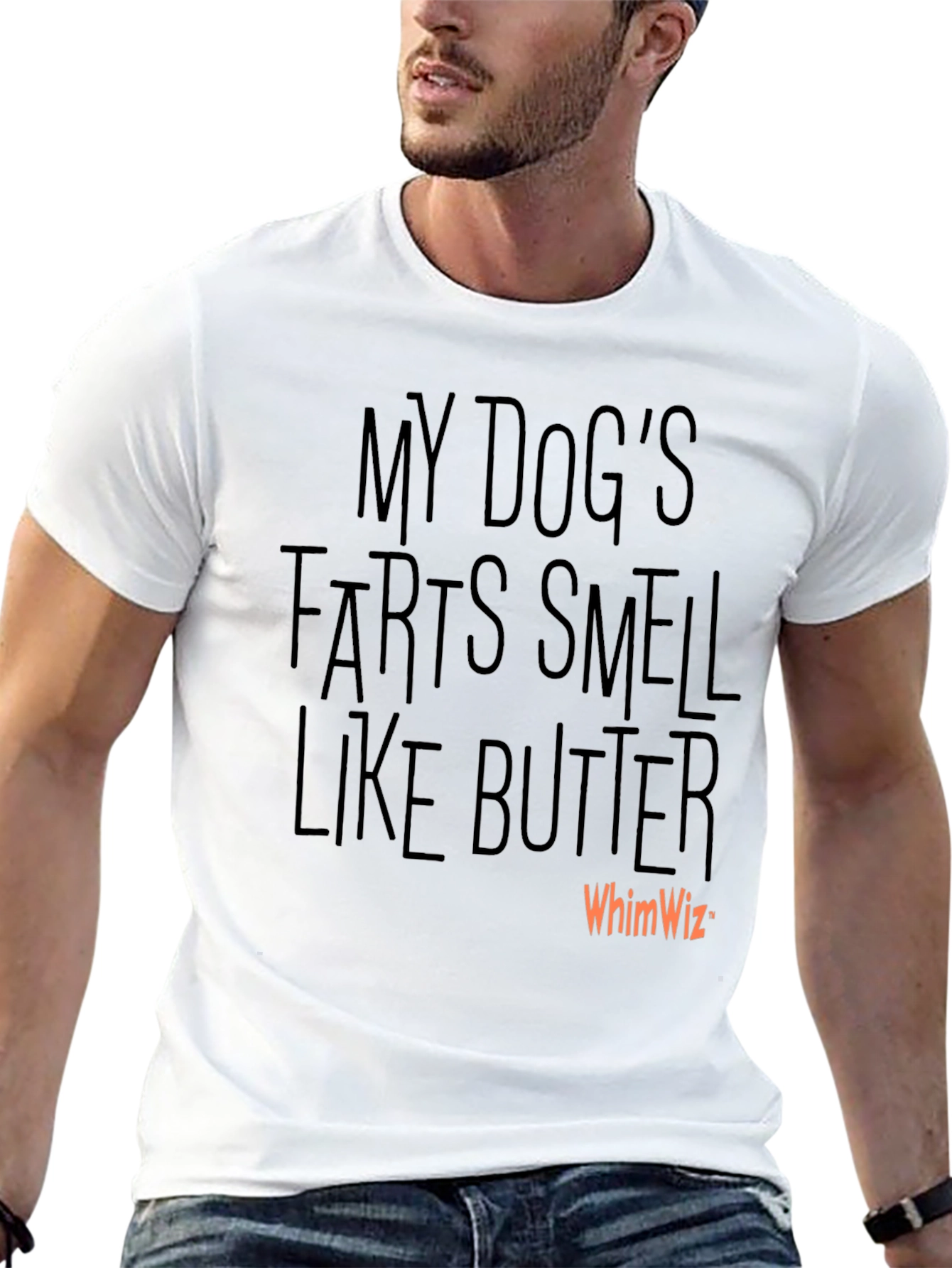 Funny Dog Fart Butter Scent Graphic T-Shirt
