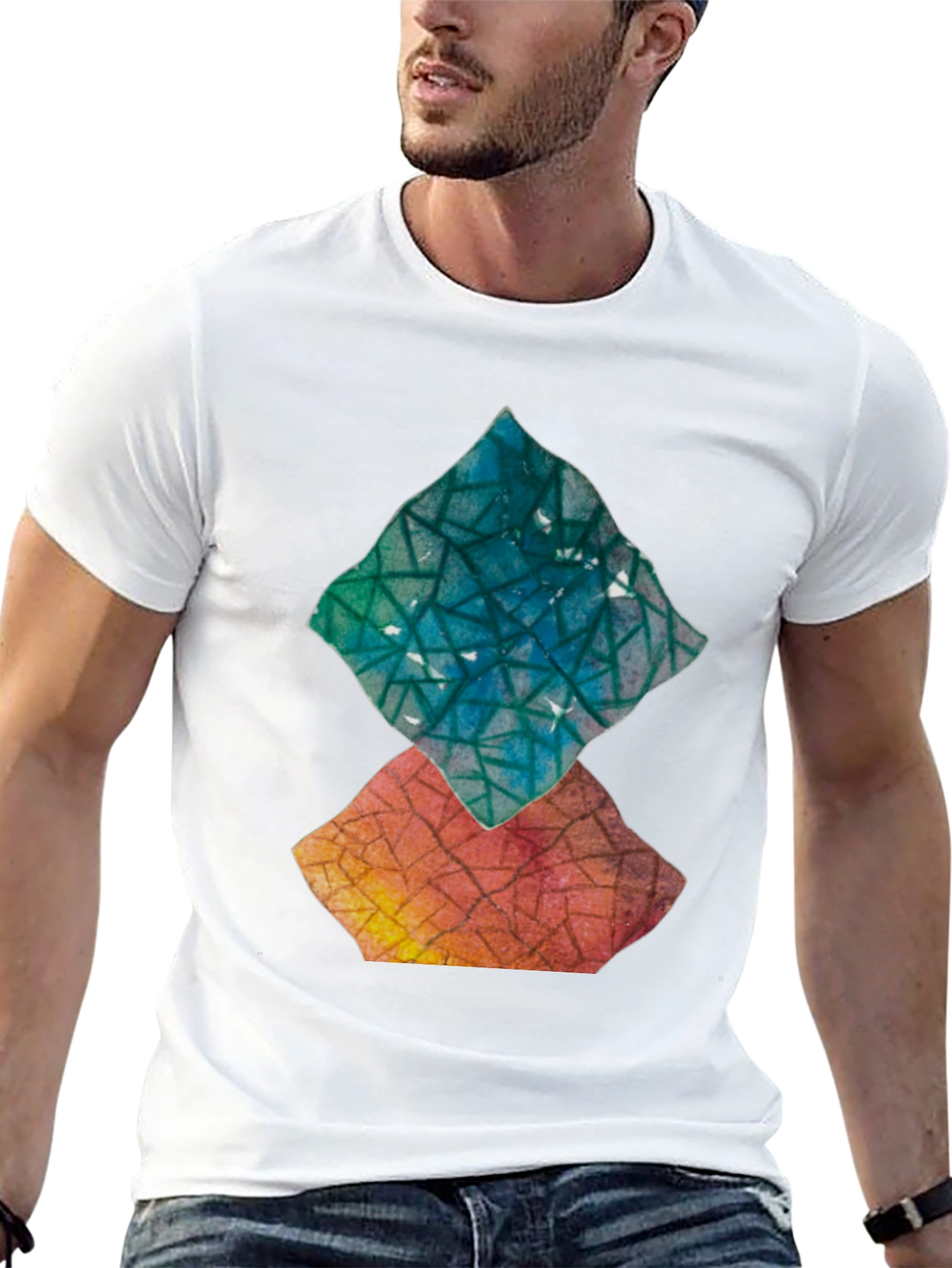 Abstract Geometric Print T-Shirt