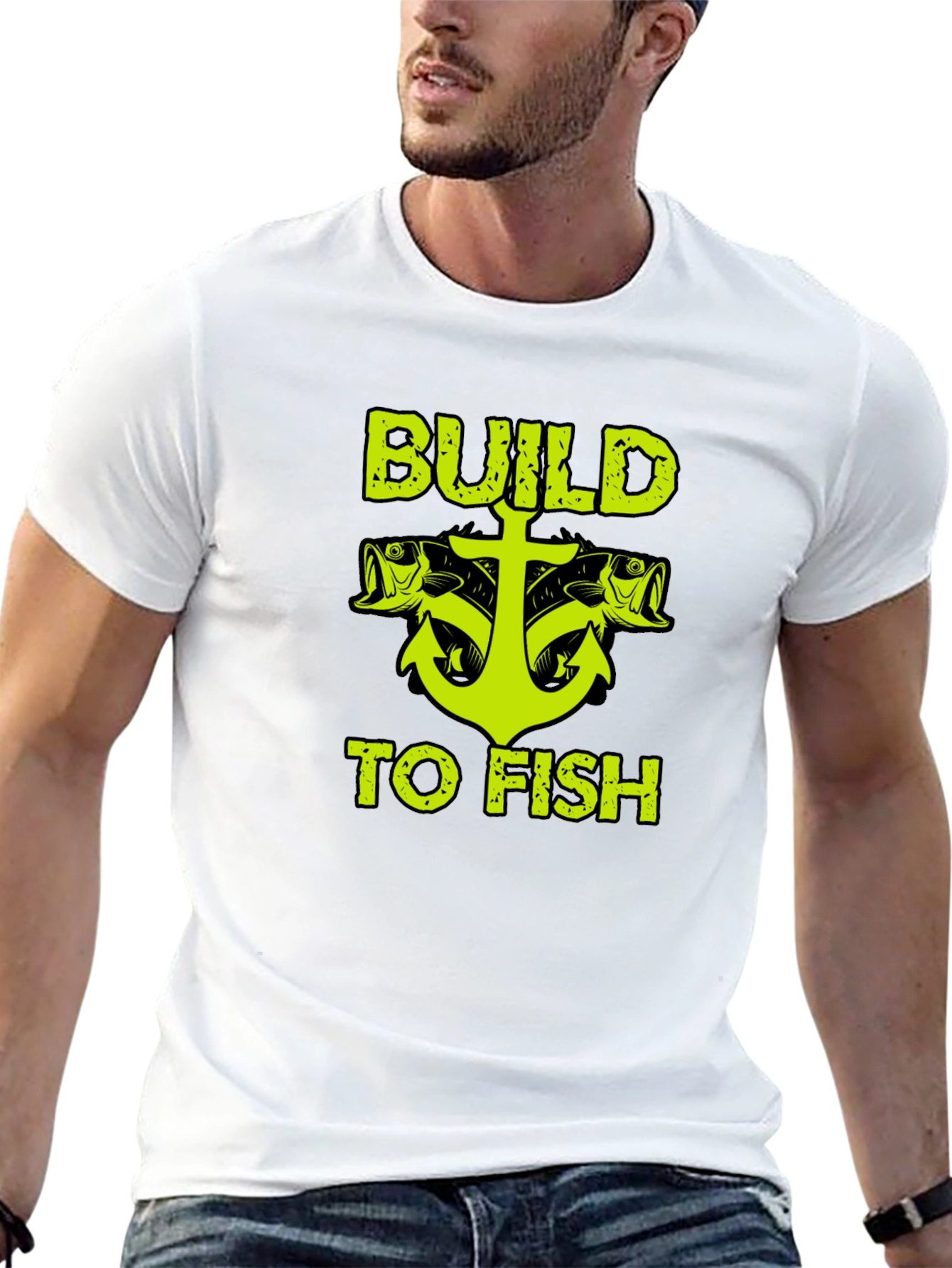 Build to Fish Graphic T-Shirt - Black
