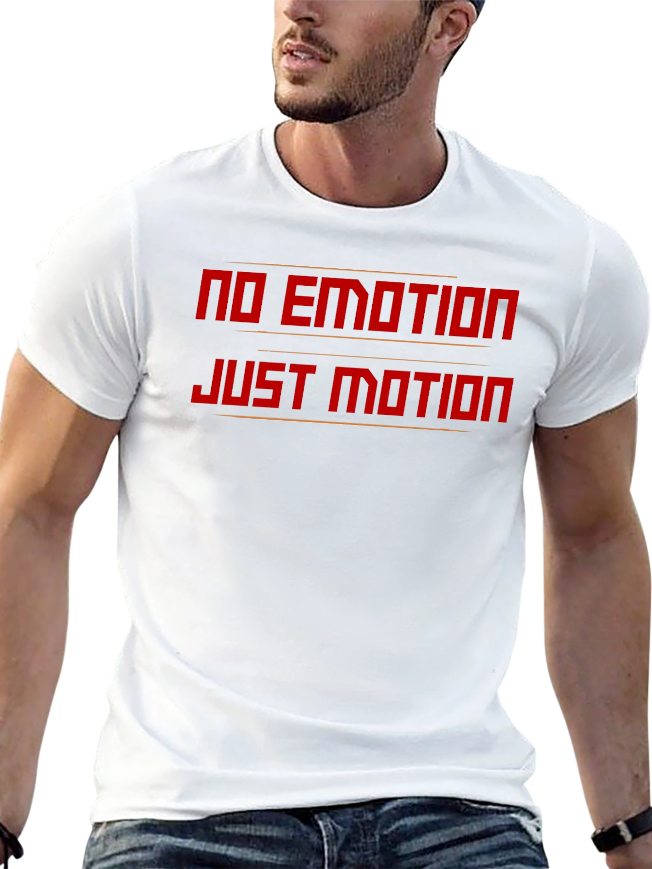 No Emotion Just Motion Mens Black T-Shirt