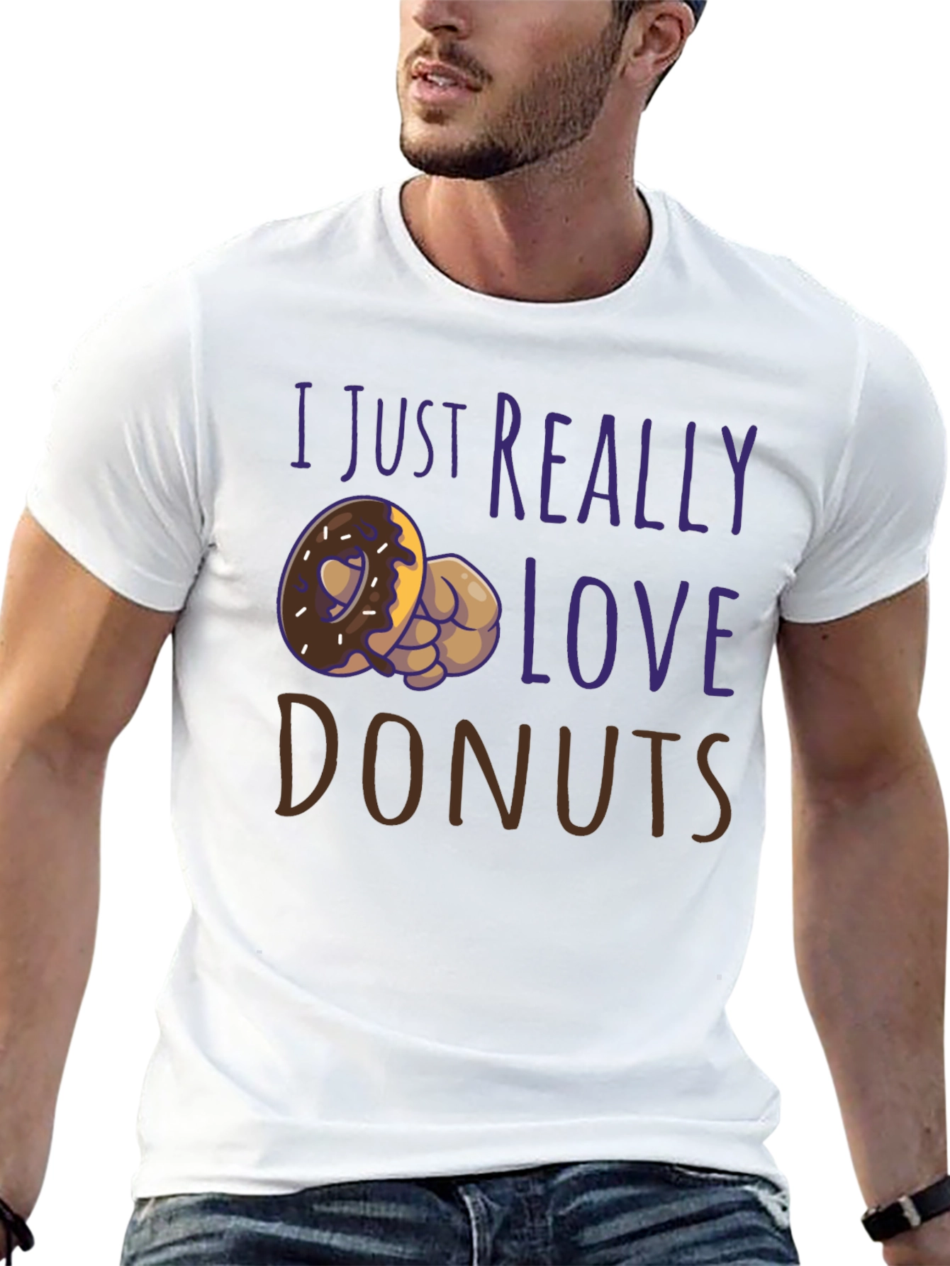 I Love Donuts Graphic T-Shirt