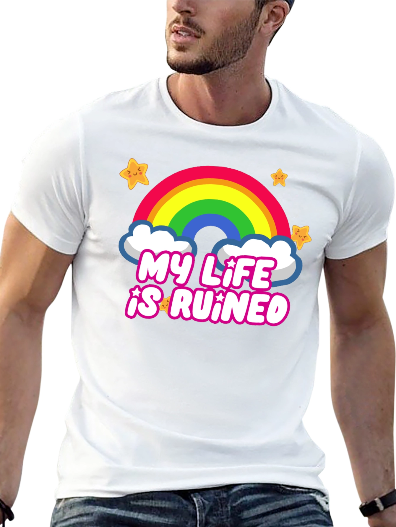 My Life is Ruined Rainbow Star Tee
