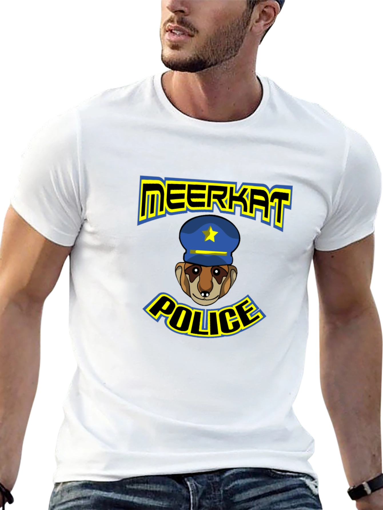 Meerkat Police T-Shirt: Funny Cartoon Design