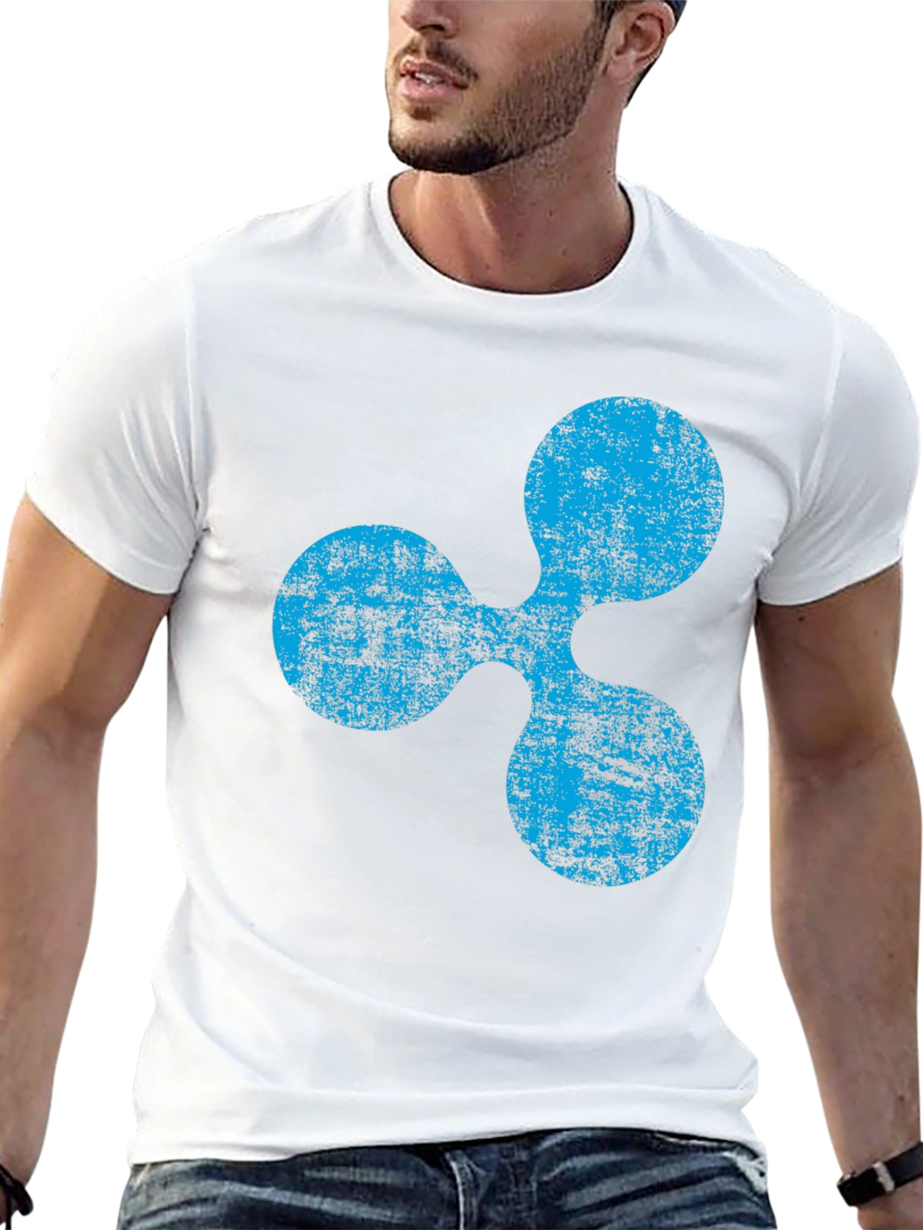 Ripple Logo Black T-Shirt - Crypto XRP Fan Apparel