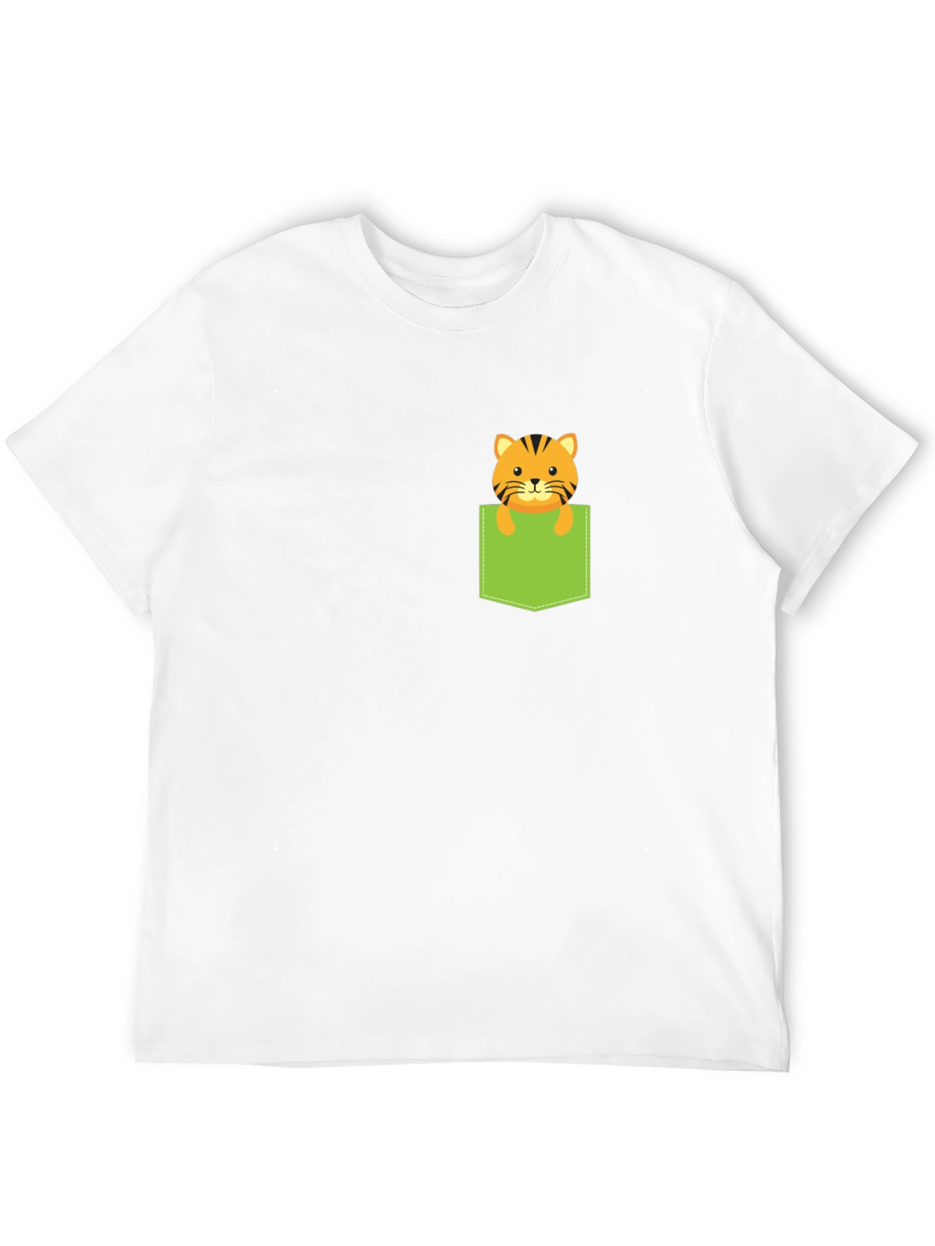 Tiger in Pocket Graphic Tee - Black
