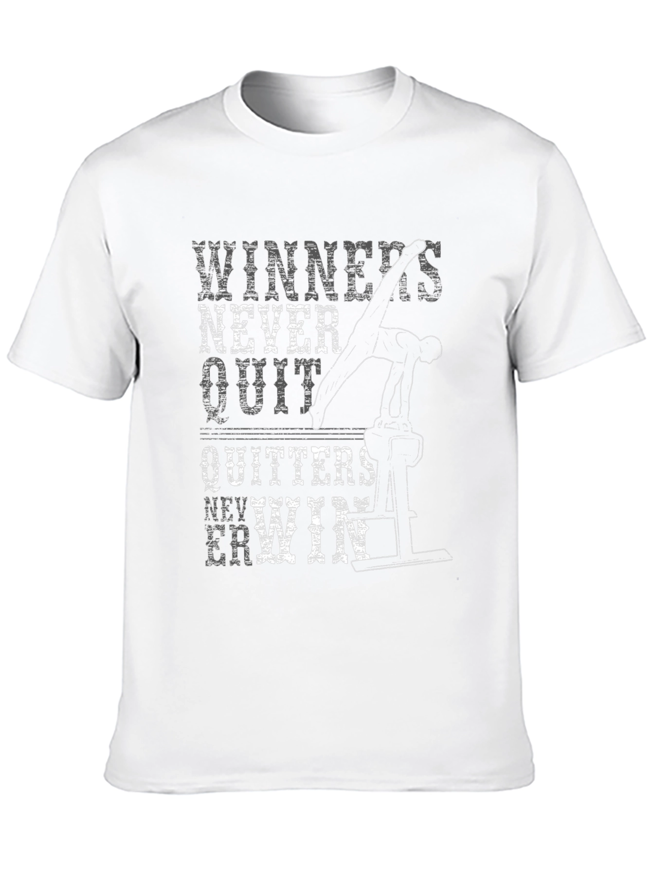 Winners Never Quit T-Shirt Gymnast Motivation