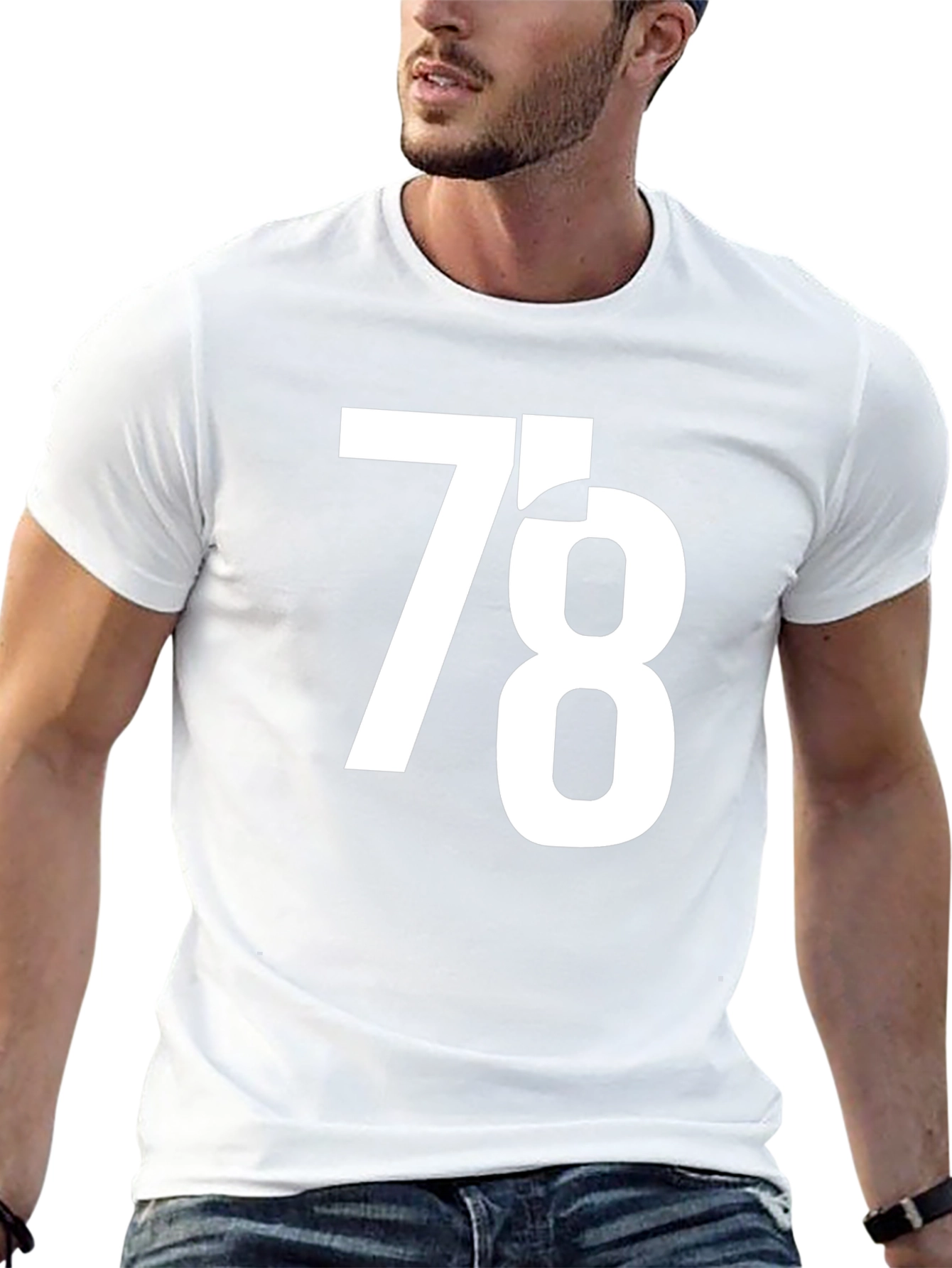 Bold 78 Graphic Tee - Stylish Black T-Shirt