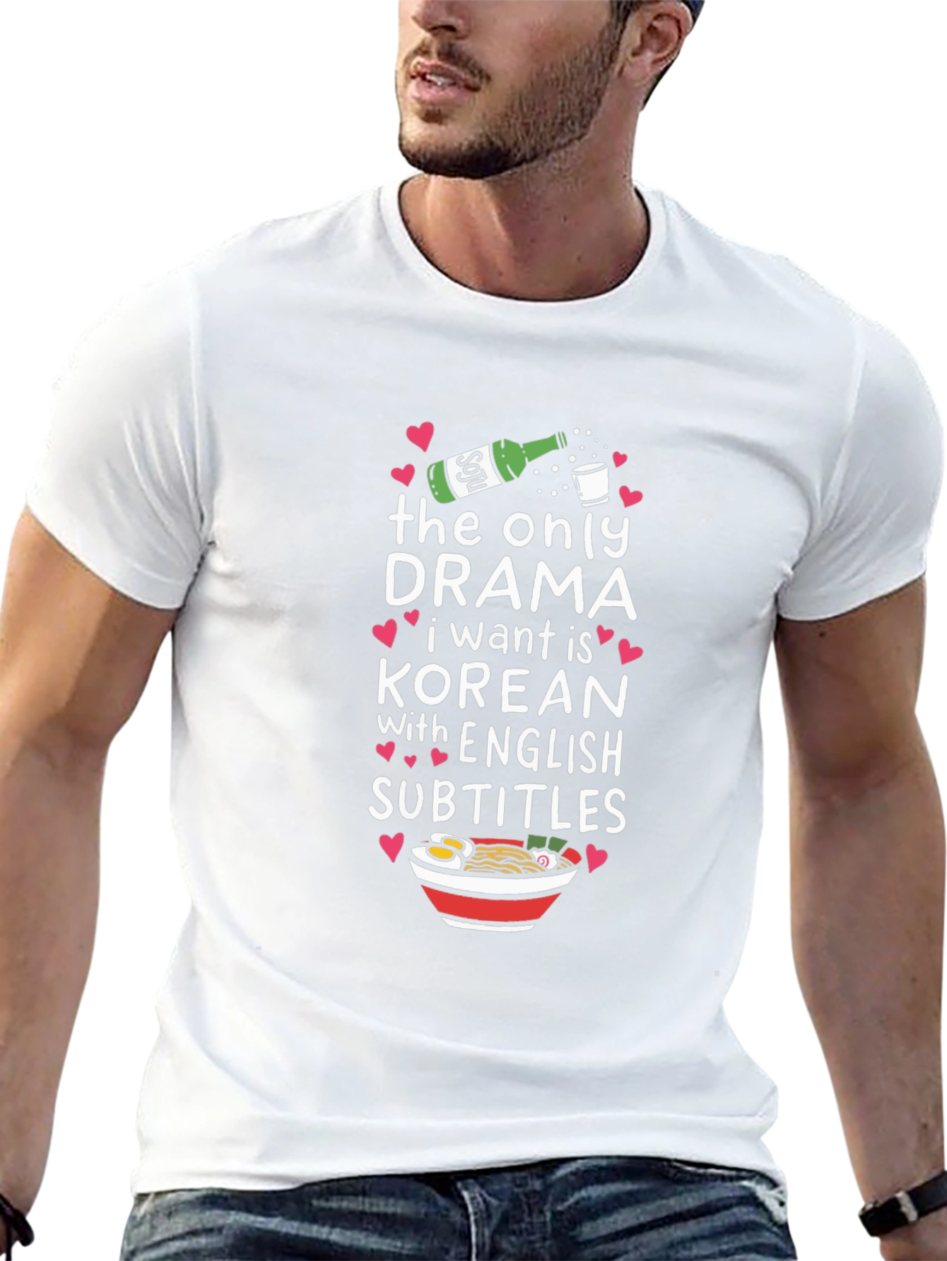 Korean Drama Fan T-Shirt: Soju & Subtitles