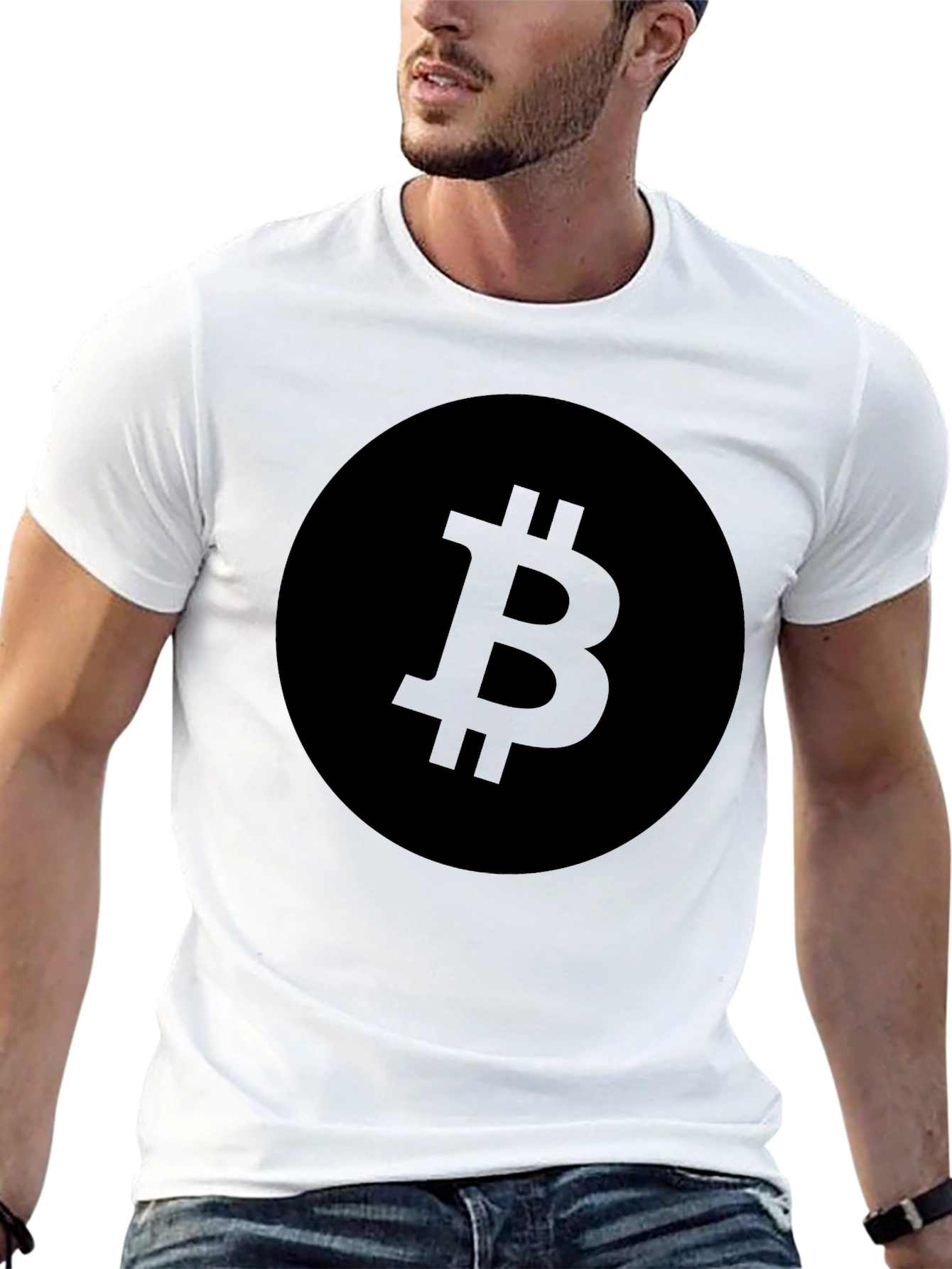 Bitcoin Logo Black T-Shirt - Crypto Currency Tee