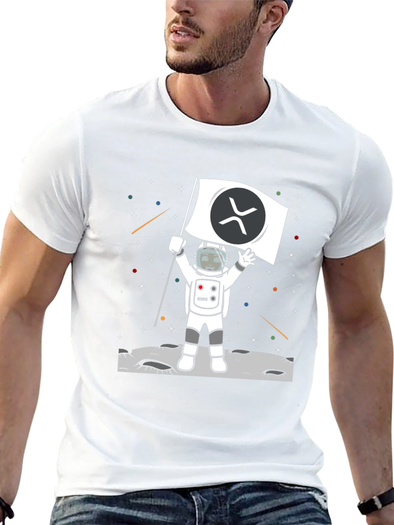 Ripple XRP Crypto Astronaut T-Shirt - To the Moon!