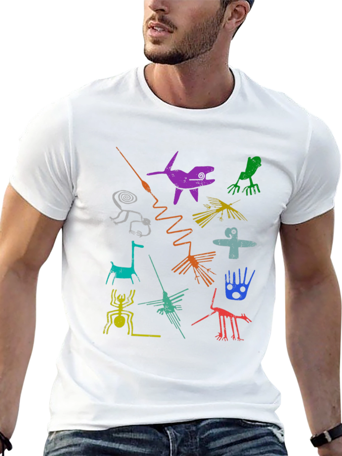 Nazca Lines Graphic Tee - Unique Design