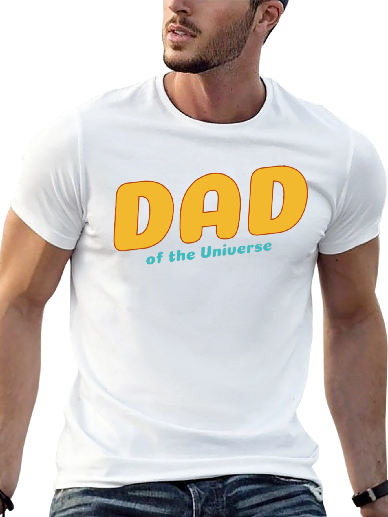 Dad of the Universe Graphic T-Shirt - Black