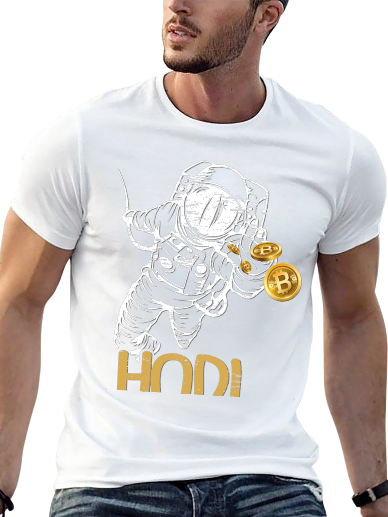HODL Astronaut Bitcoin T-Shirt - Crypto Investor Tee