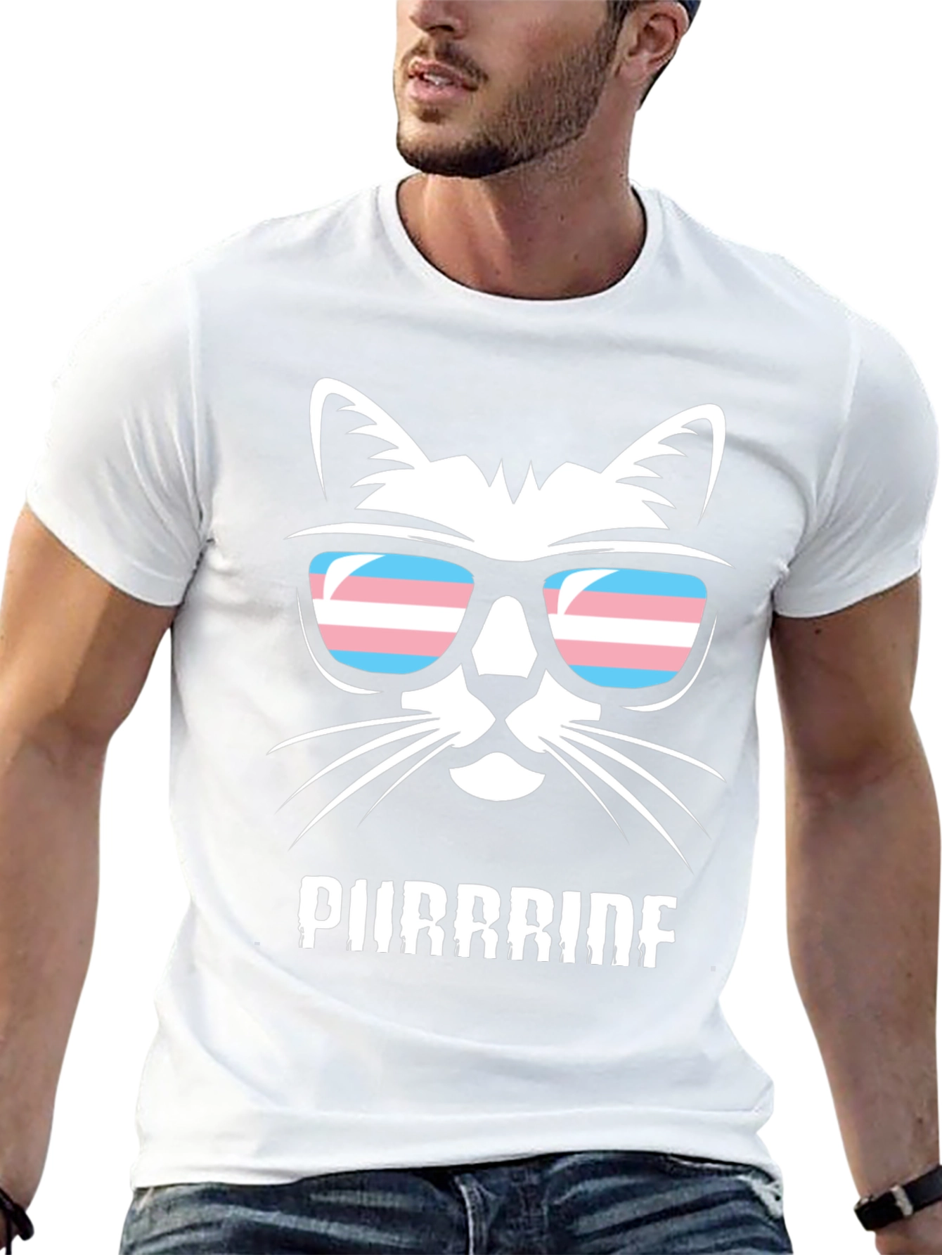 Purrrride Transgender Cat T-Shirt
