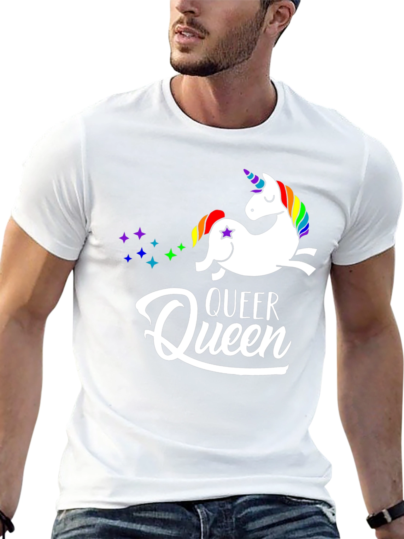 Queer Queen Unicorn Graphic T-Shirt