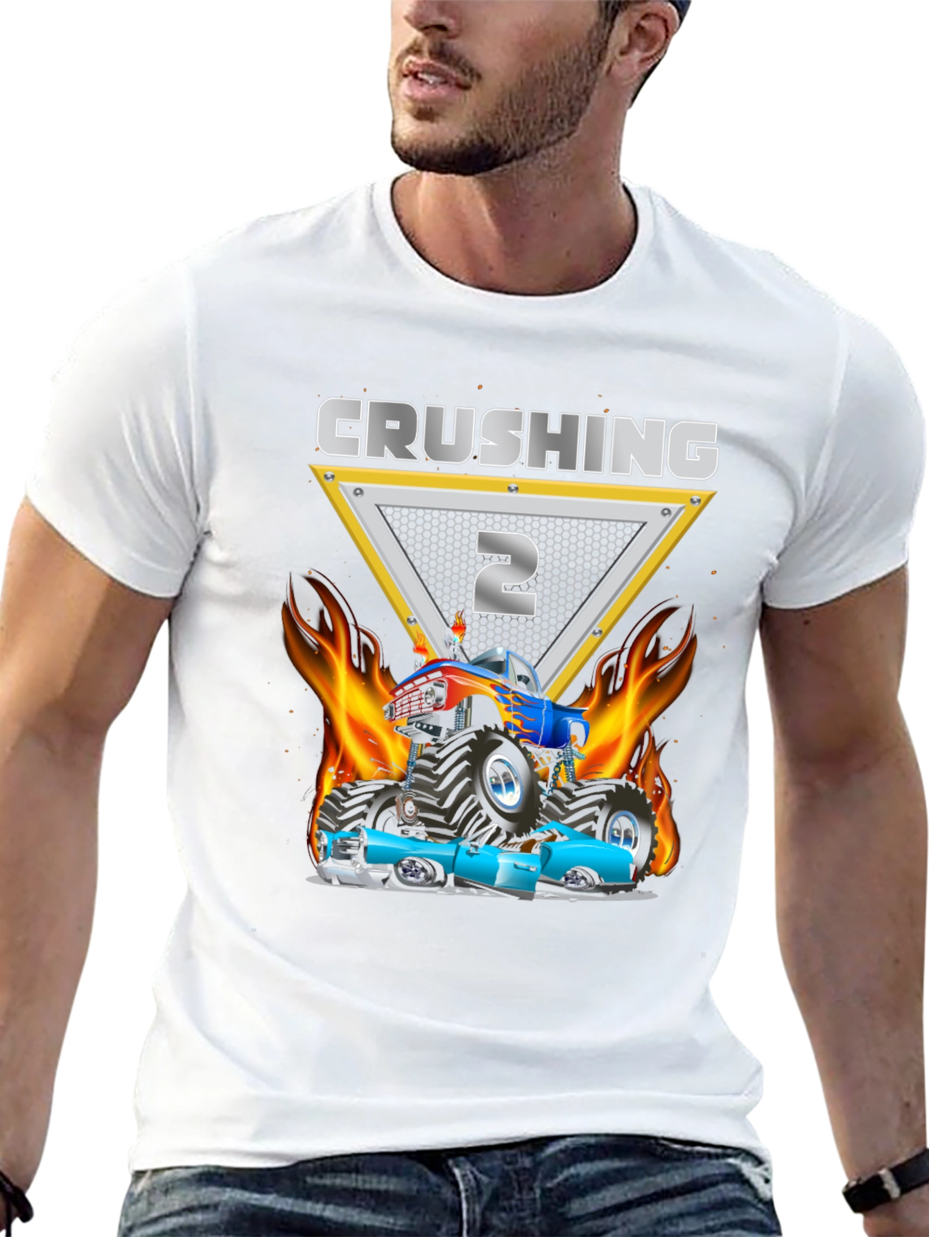 Crushing It: Birthday Monster Truck Tee